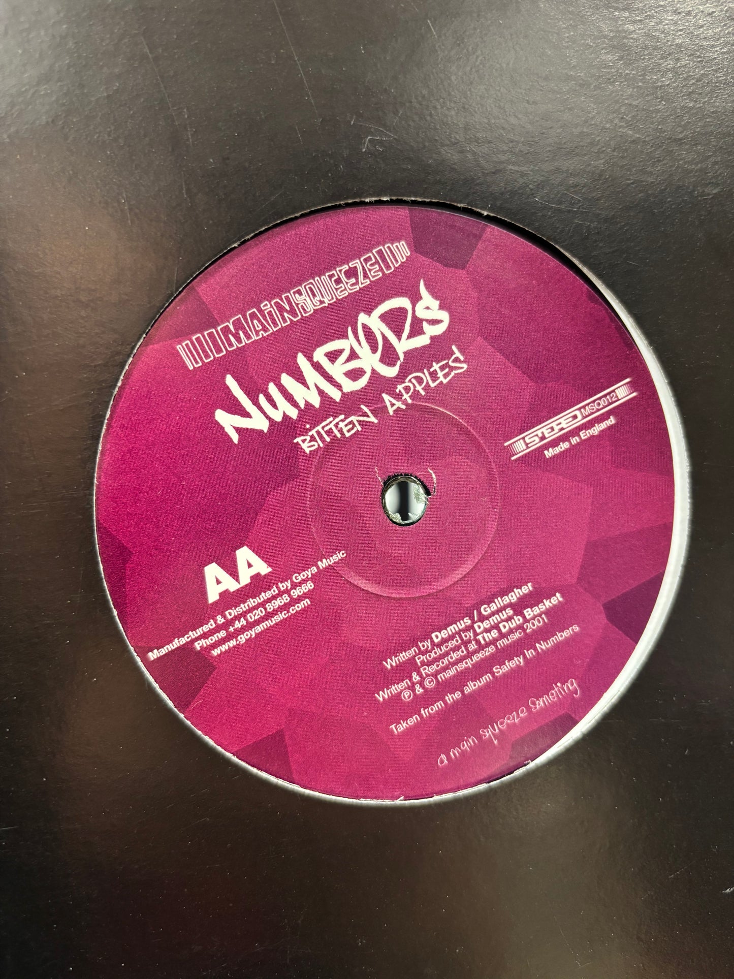 Numbers: Ballard Of Mardou Fox, 12inch, Only official pressing, Main Squeeze, UK 2001