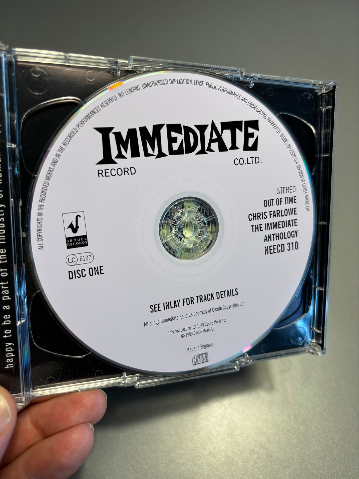 Chris Farlowe - Out Of Time - Immediate Anthology, 2CD, 1st pressing, Compilation, Immediate, Sequel Records, UK 1999