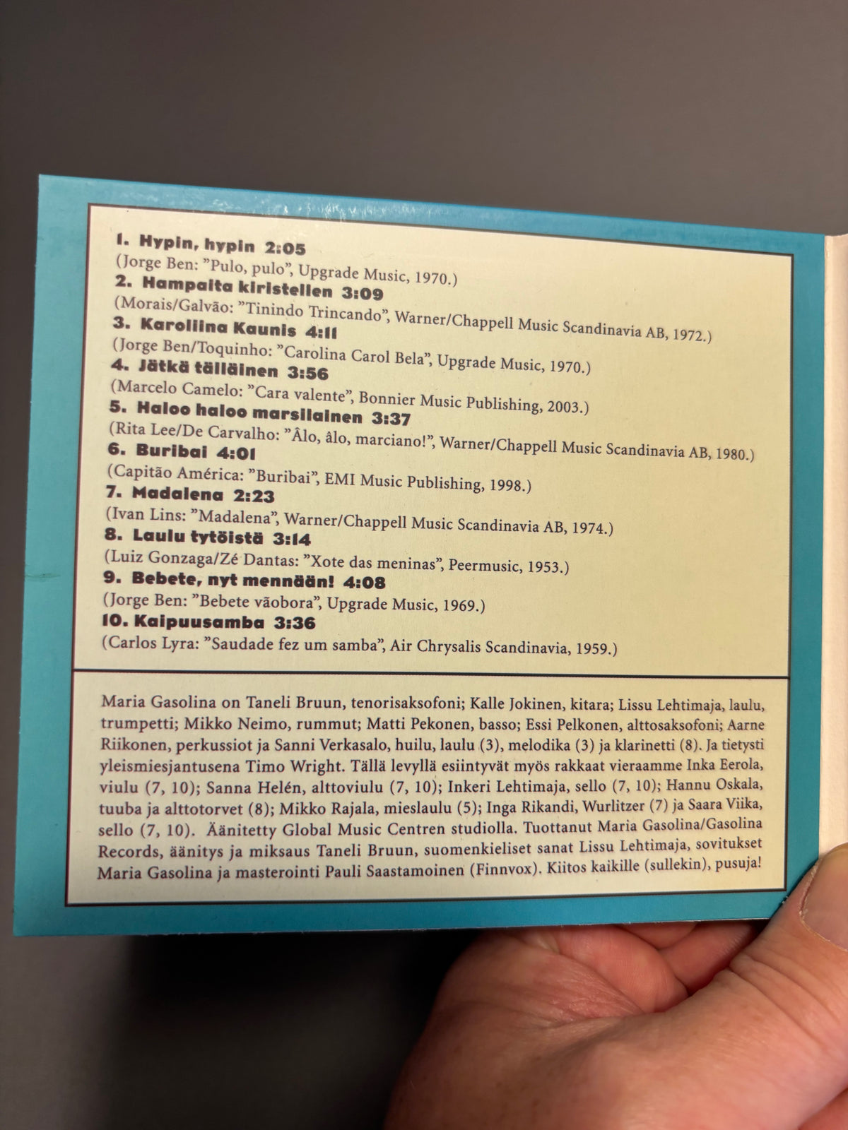 Maria Gasolina: Mä Olen Sun, CD, Only pressing, Gasolina Records, Finland 2008