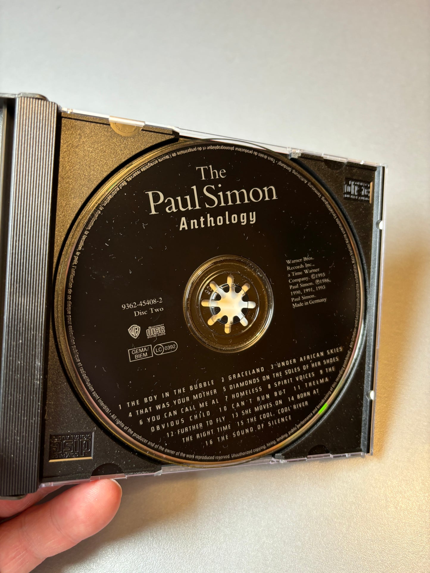 The Paul Simon: The Paul Simon Anthology, 2CD, Warner Bros. Records, Europe 1993