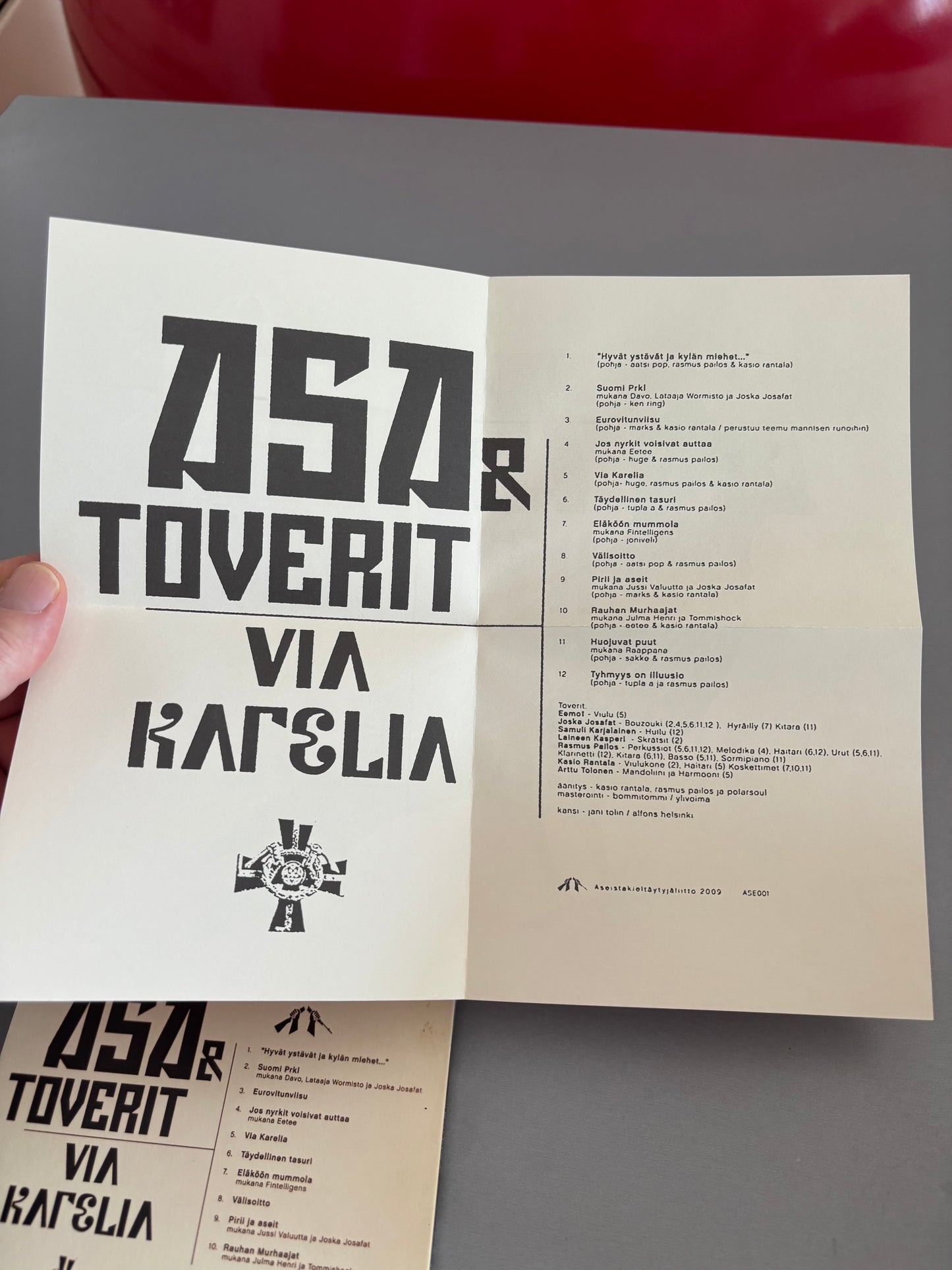 Asa & Toverit: Via Karelia, CD, 1st pressing, Only CD pressing, Digipak, Aseistakieltäytyjäliitto, Finland 2009