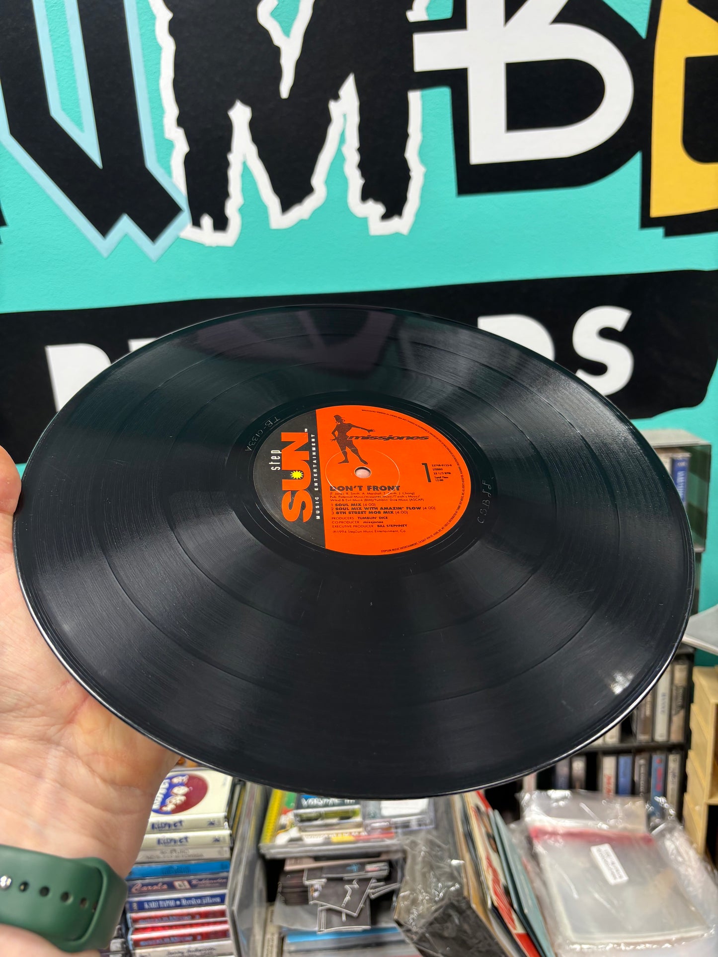 Miss Jones: Don’t Front, 12inch, Only official vinyl pressing, StepSun Music Entertainment, US 1994