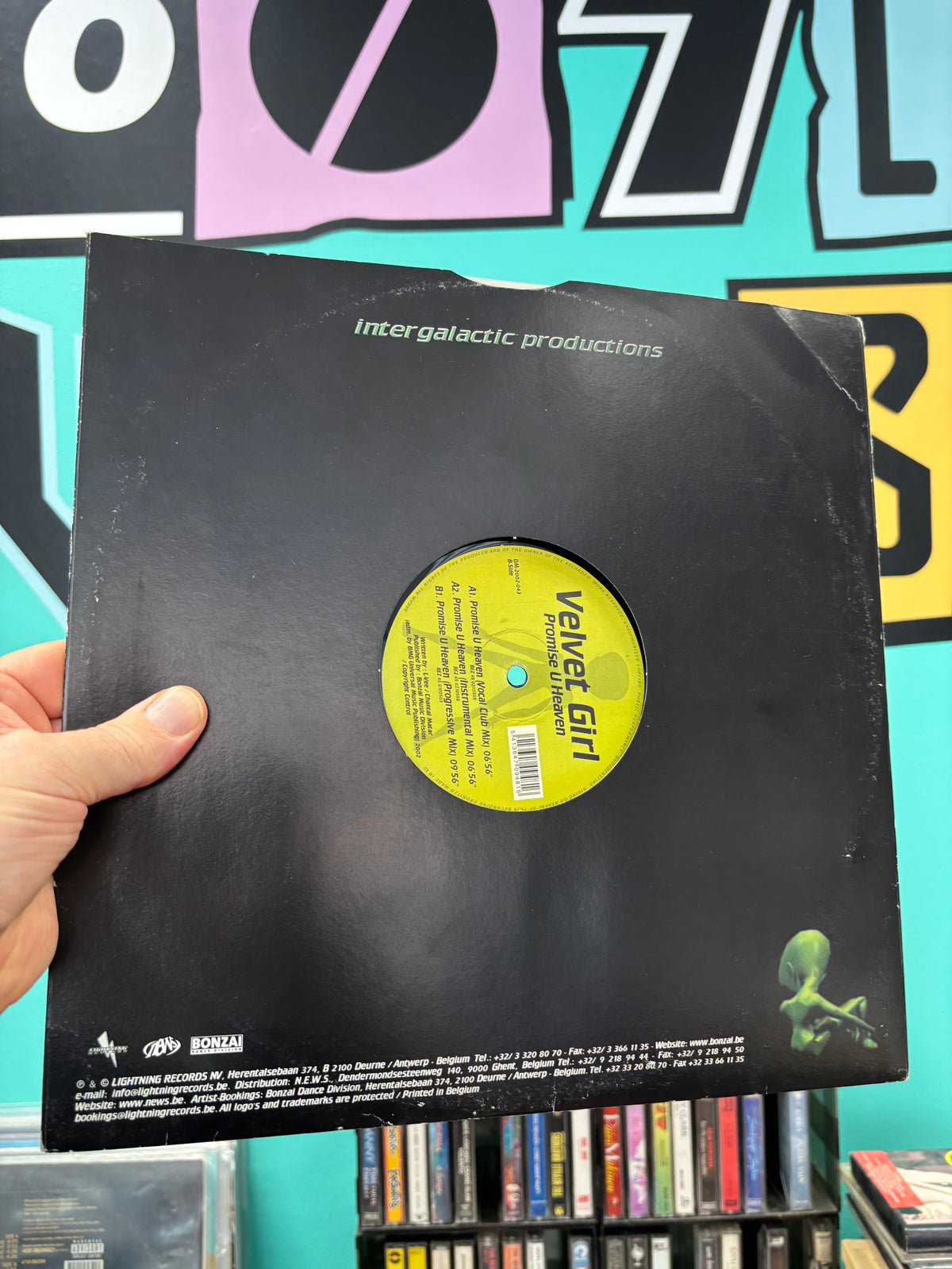 Velvet Girl: Promise U Heaven, 12inch, Only pressing, Green Martian, Belgium 2002