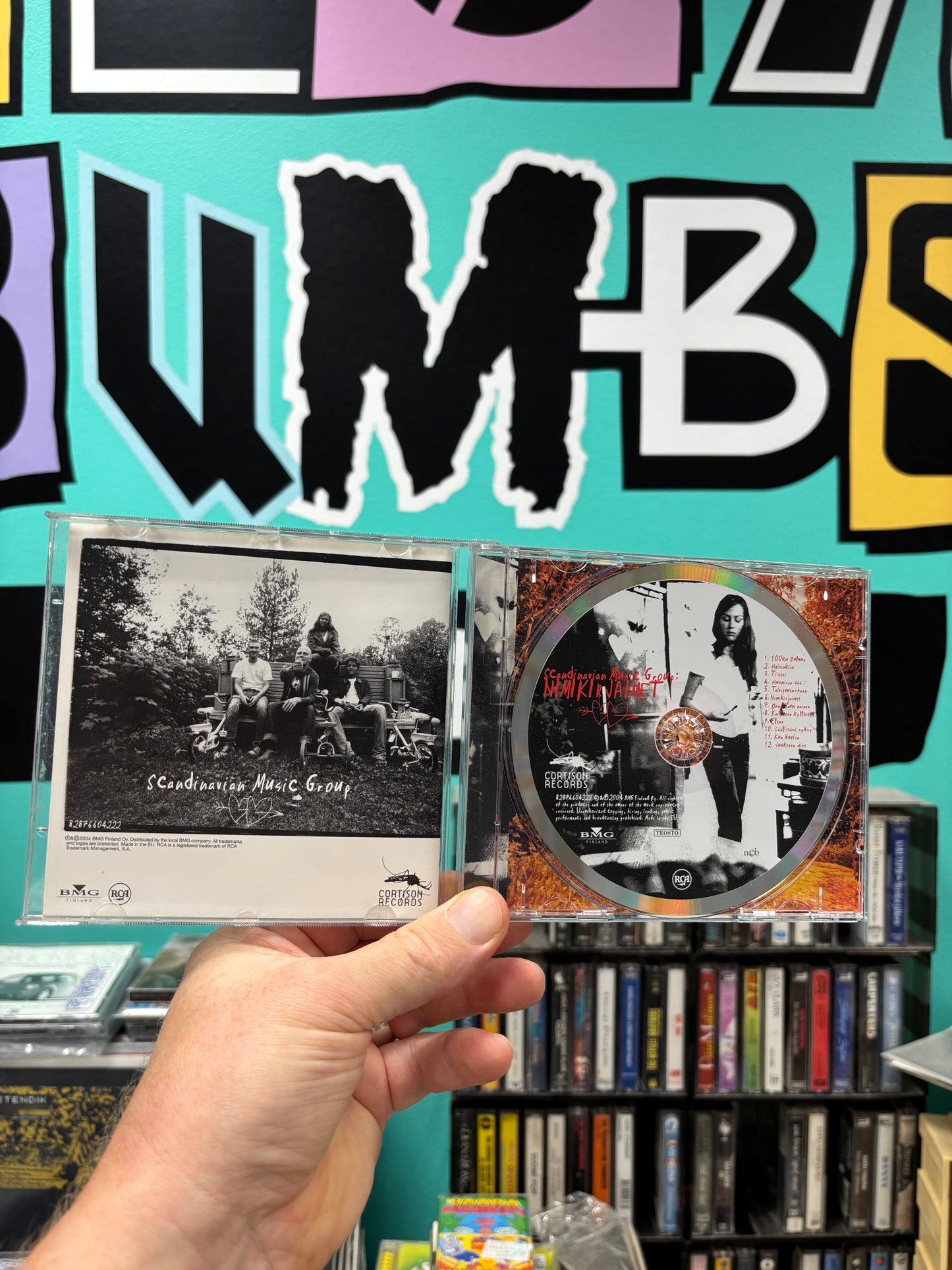 Scandinavian Music Group: Nimikirjaimet, CD, 1st pressing, Cortison Records, BMG Finland, Finland 2004