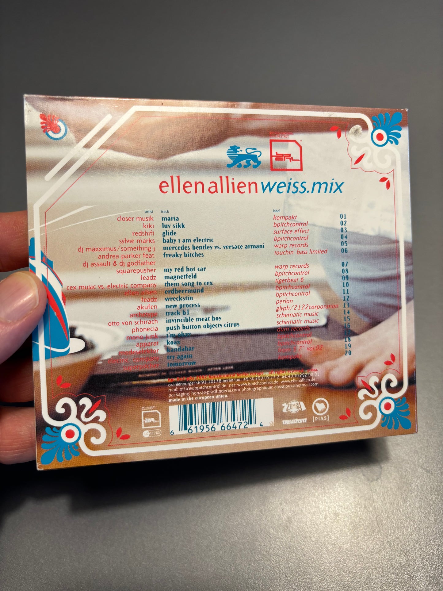 Ellen Allien: Weiss.Mix, CD, Only official pressing, BPitch Control, Germany 2002