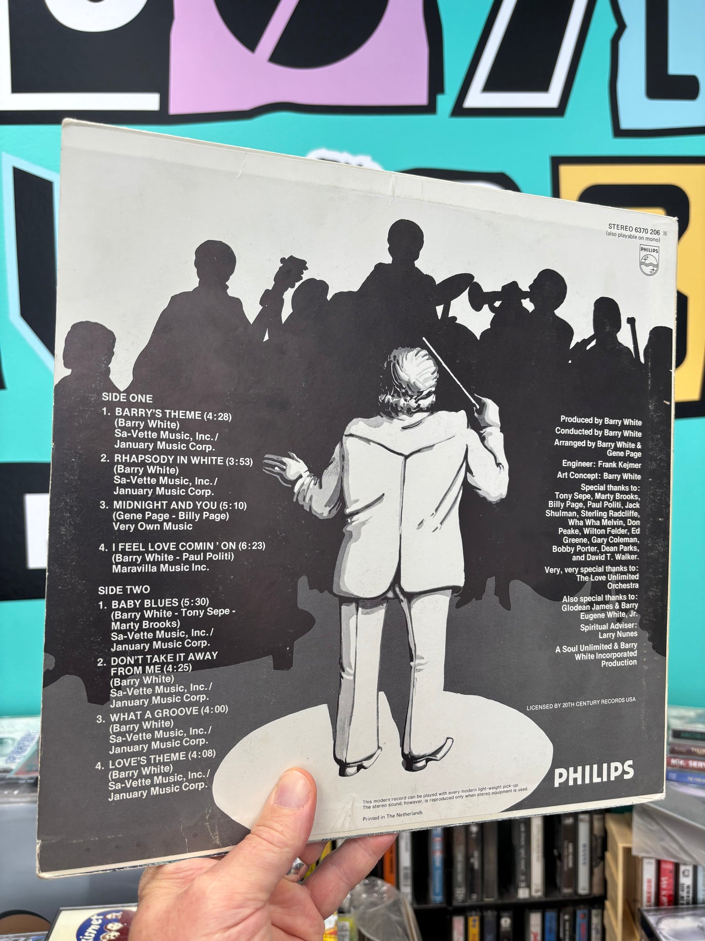 The Love Unlimited Orchestra: Rhapsody In White, reissue, Philips, Netherlands 1974