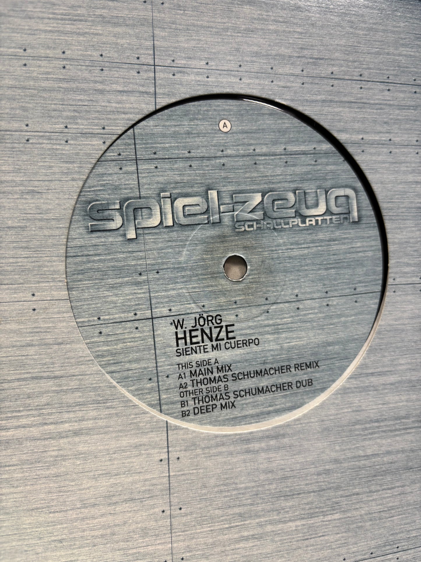 W. Jörg Henze: Siente Mi Cuerpo, 12inch, Only official pressing, Spiel-Zeug Schallplatten, Germany 2001