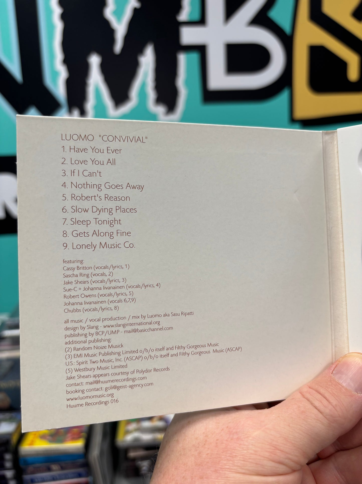 Luomo: Convivial, CD, Huume Recordings, Europe 2008