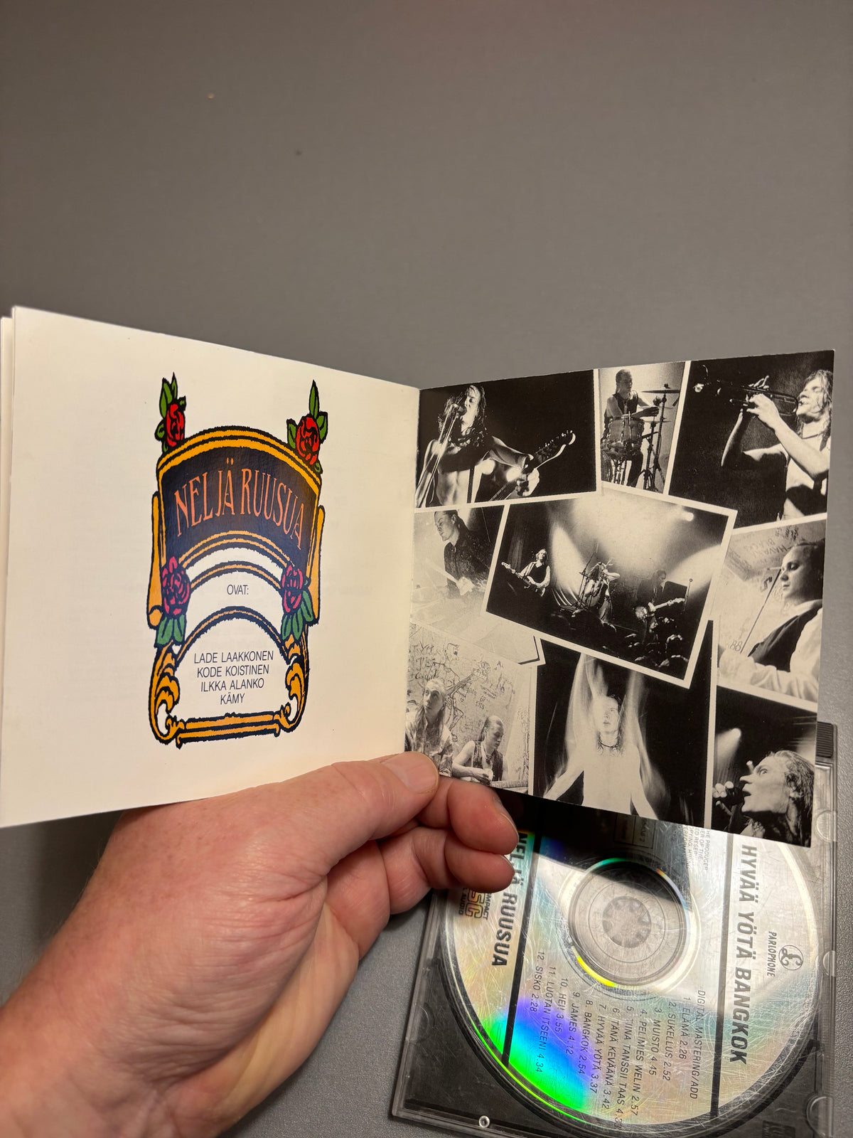 Neljä Ruusua: Hyvää Yötä Bangkok, CD, 1st pressing, Parlophone, Finland 1990