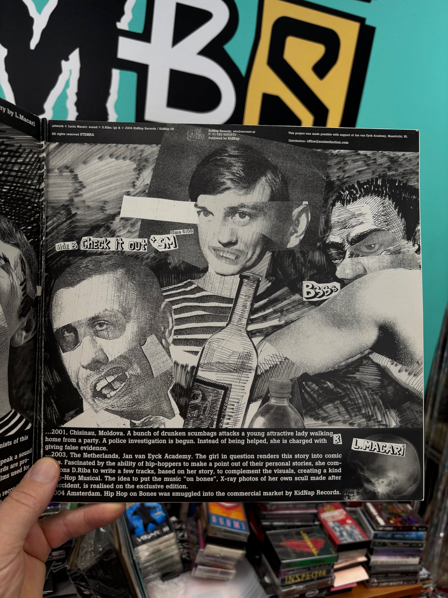 D. Riba & Lucia Macari: Hip-Hop On Bones Vol. 2, 10inch, Only pressing, Limited Edition, Numbered, KidNap Records, Netherlands 2005