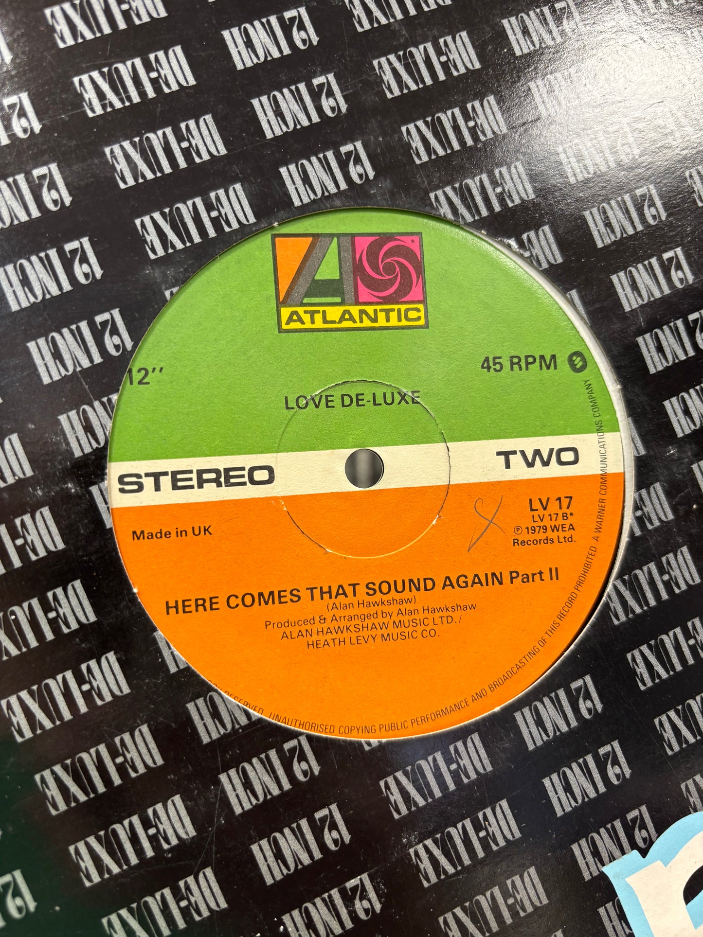 Love De-Luxe: Here Comes That Sound Again, 12inch, 1st pressing, Atlantic, UK 1979