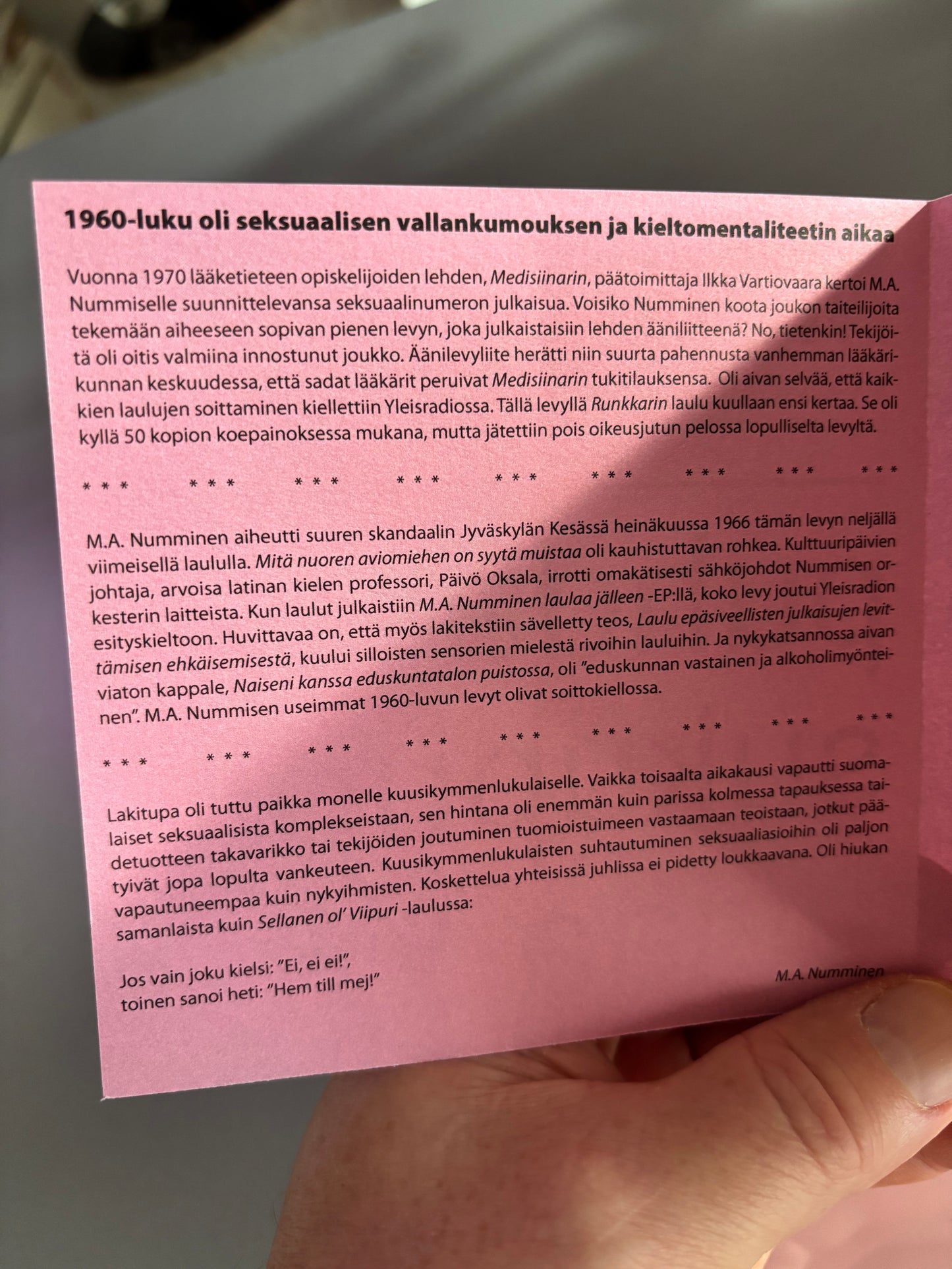 Medisiinari - Puhdasta Sukupuoliasiaa, CD, Compilation, remastered, Rocket Records, Finland 2011