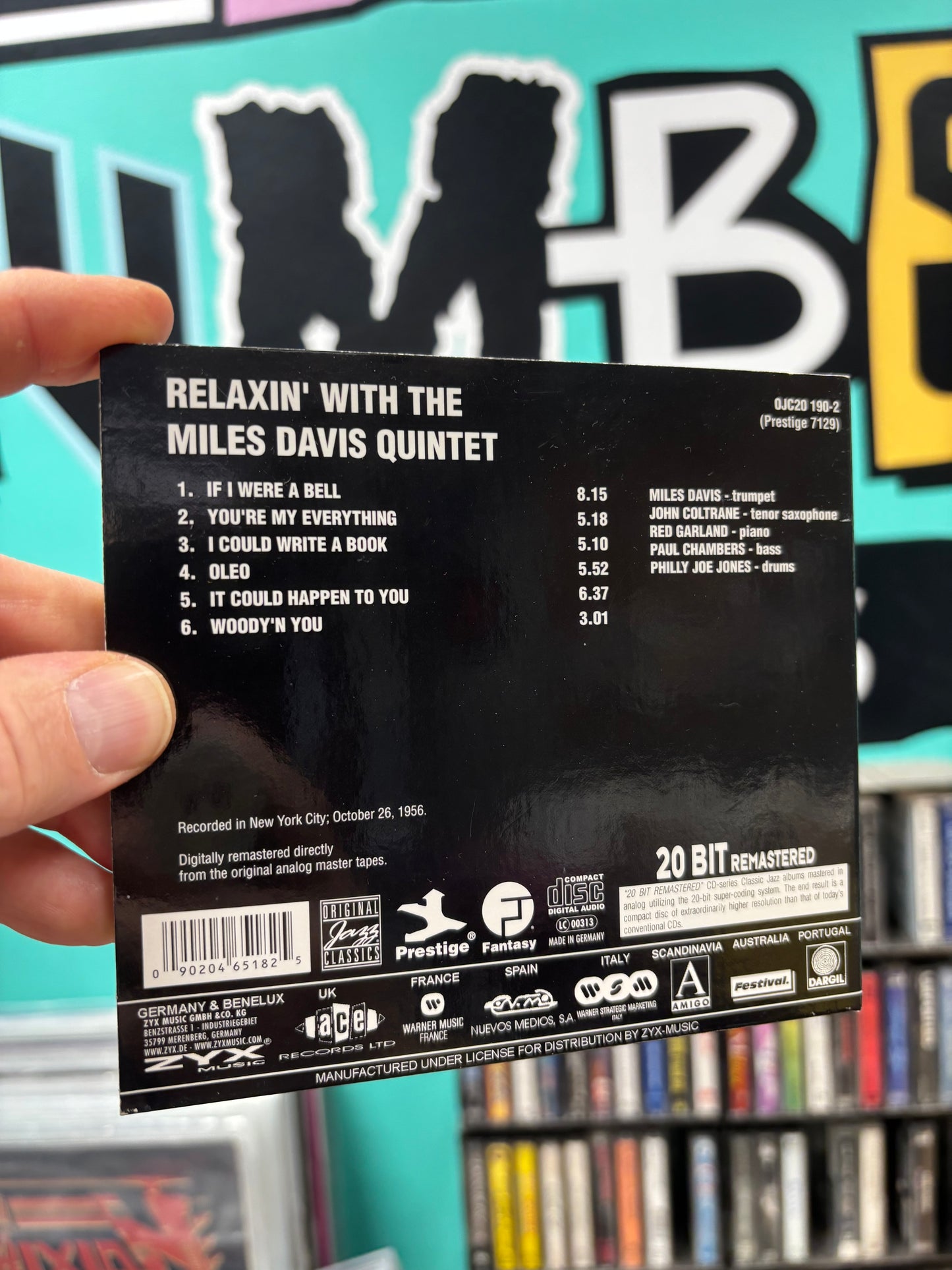 The Miles Davis Quintet: Relaxin’ With The Miles Davis Quintet, CD, reissue, remastered, Original Jazz Classics, Fantasy, Prestige, Germany year?