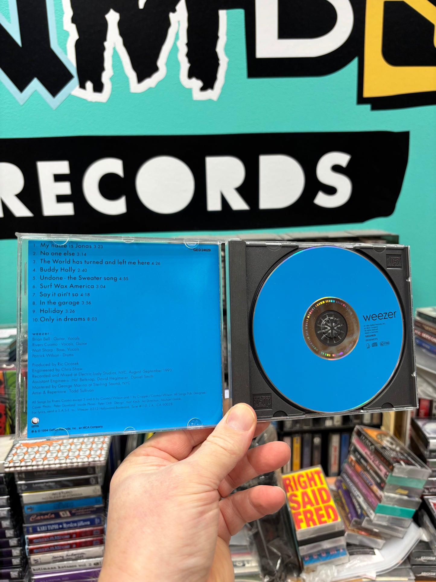 Weezer: Weezer, CD, repress, Geffen Records, Europe 1995-1999ish?