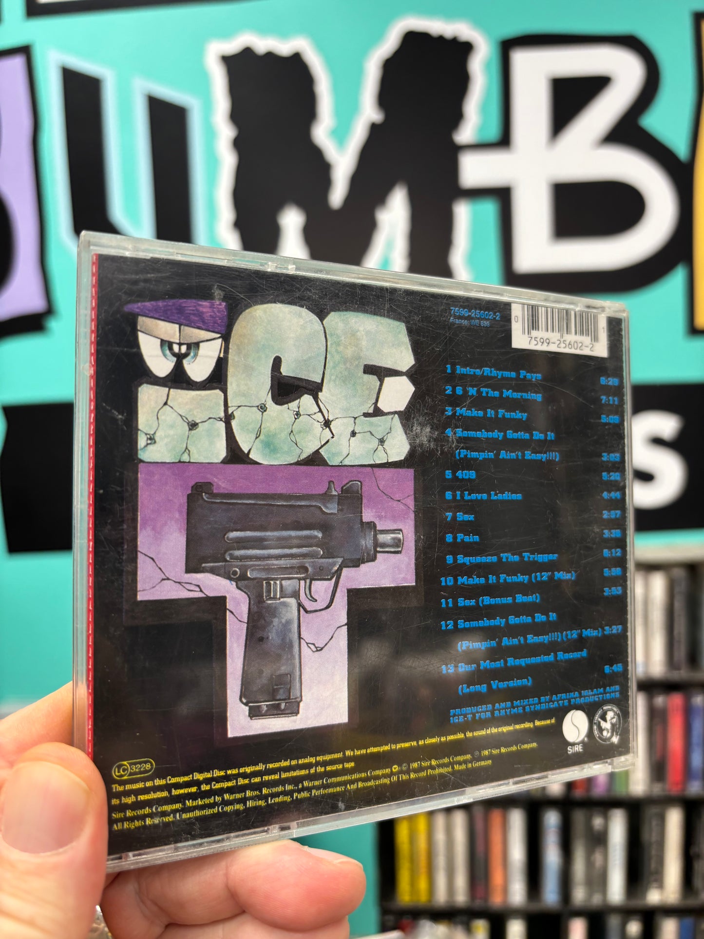 Ice-T: Rhyme Pays, CD, reissue, Sire, Europe 1987