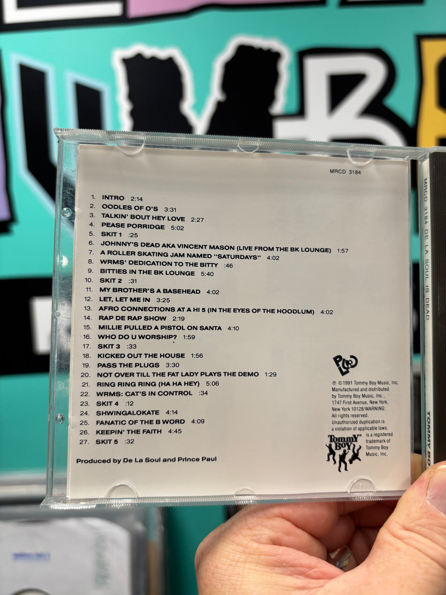 De La Soul: De La Soul Is Dead, CD, Mega Records, Tommy Boy, Scandinavia 1991