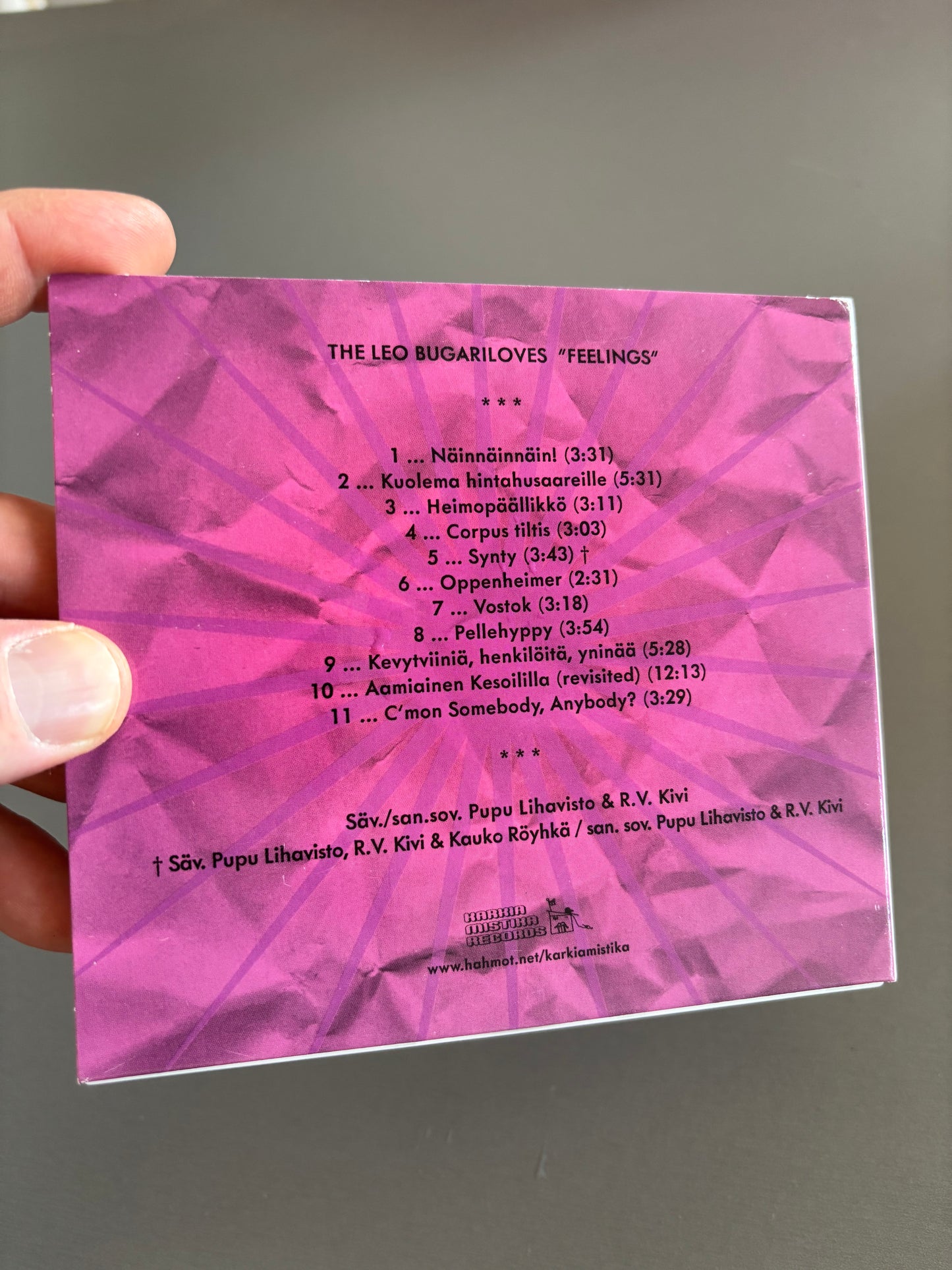 The Leo Bugariloves: Feelings, CD, Only pressing, Karkia Mistika, Finland 2011