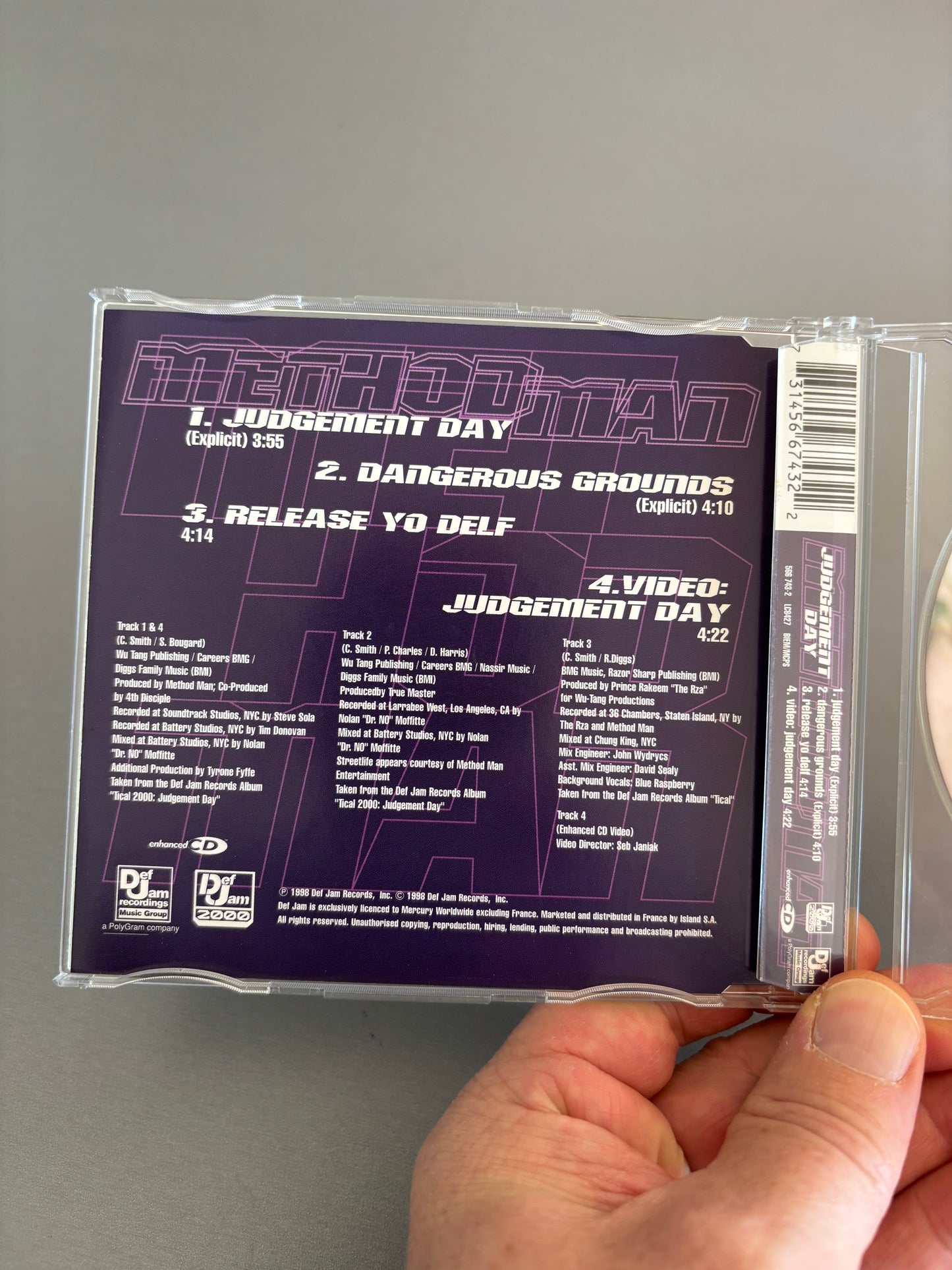Method Man: Judgement Day, CD, Enhanced, Maxi-Single, Def Jam Recordings Music Group, Def Jam 2000, Europe 1998