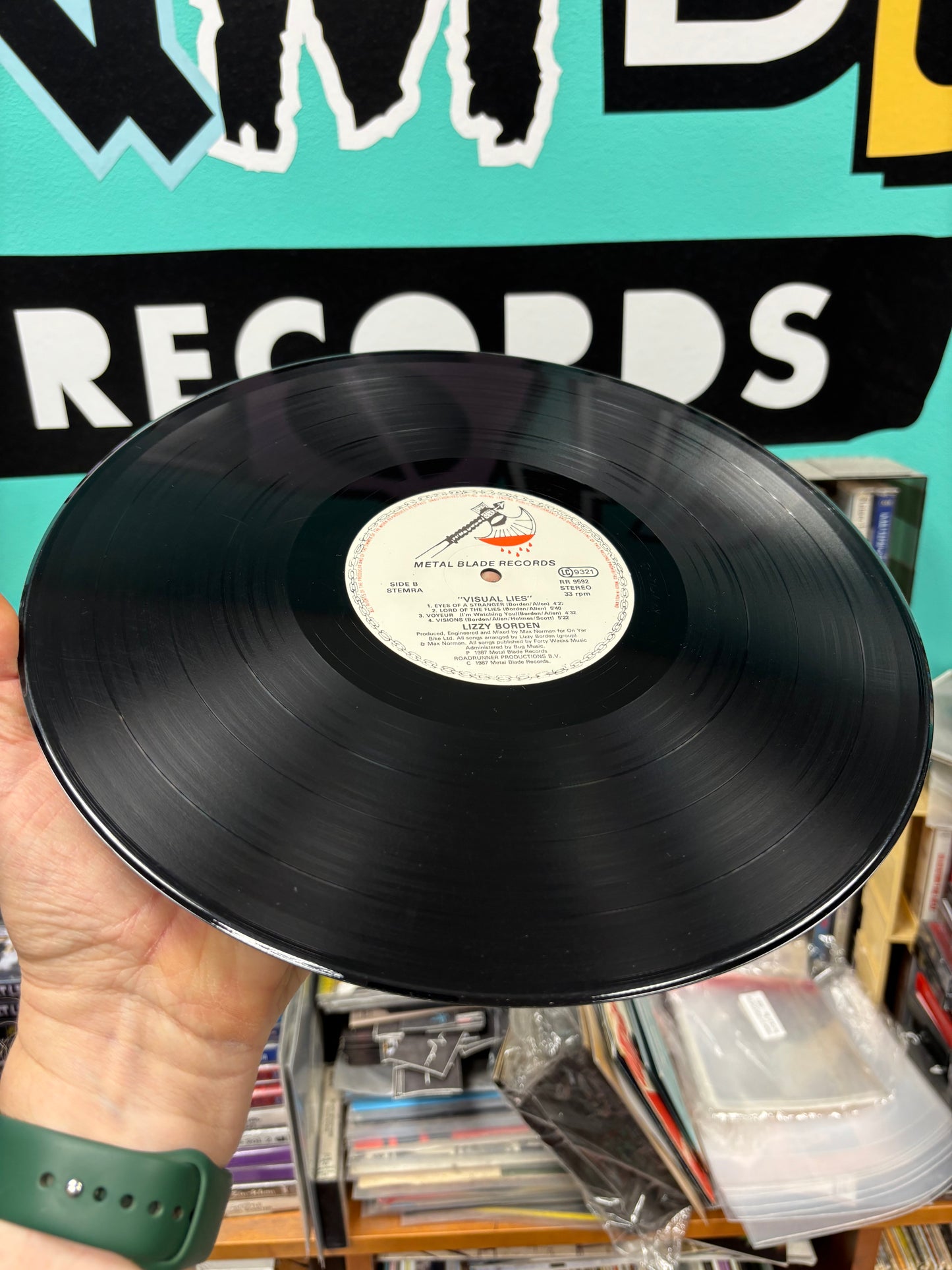 Lizzy Borden: Visual Lies, LP, Roadrunner Records, Europe 1987