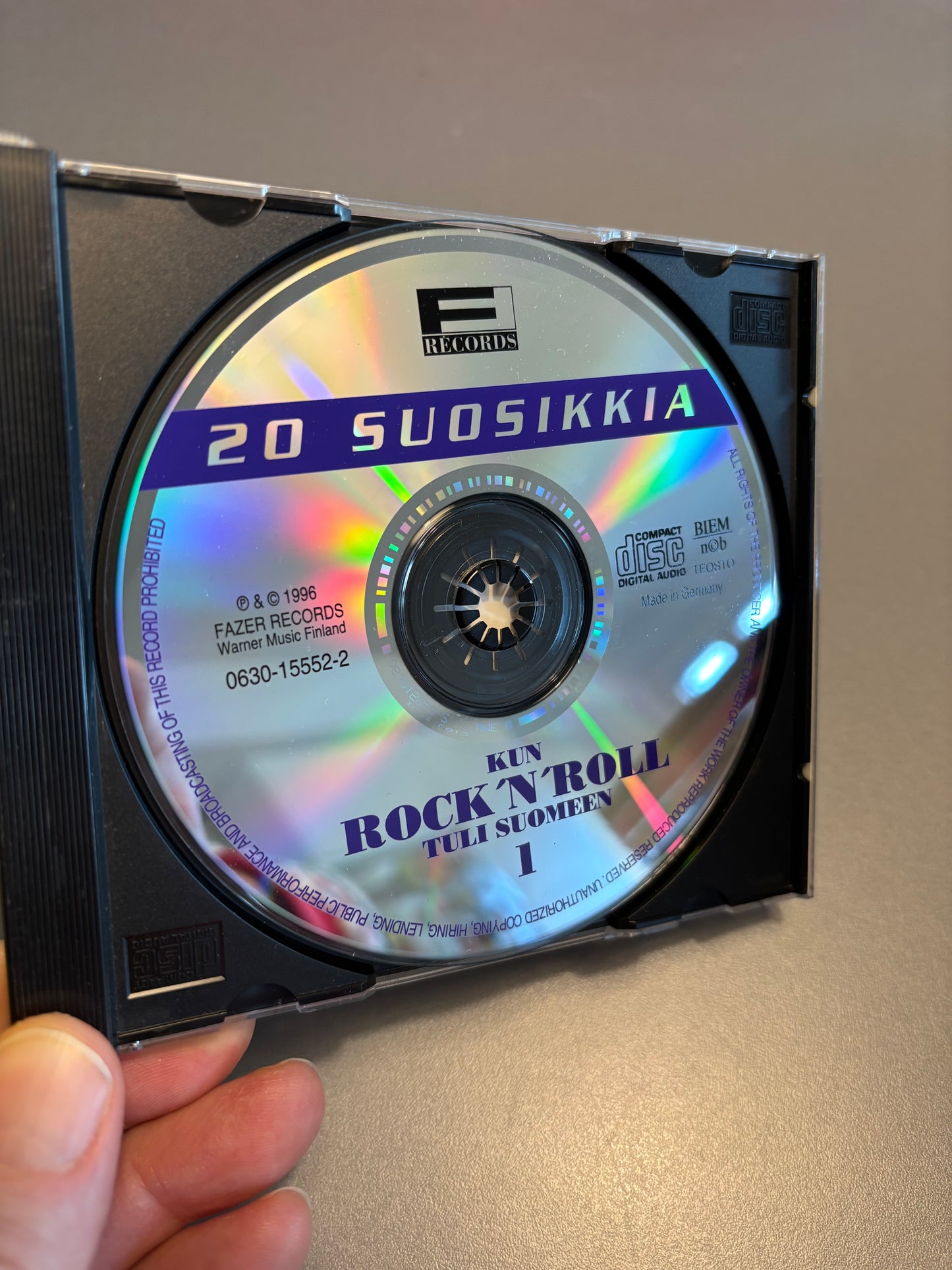 Kun Rock ’N’ Roll Tuli Suomeen 1 - Anna Pois, CD, Only pressing, Fazer Records, Finland 1996
