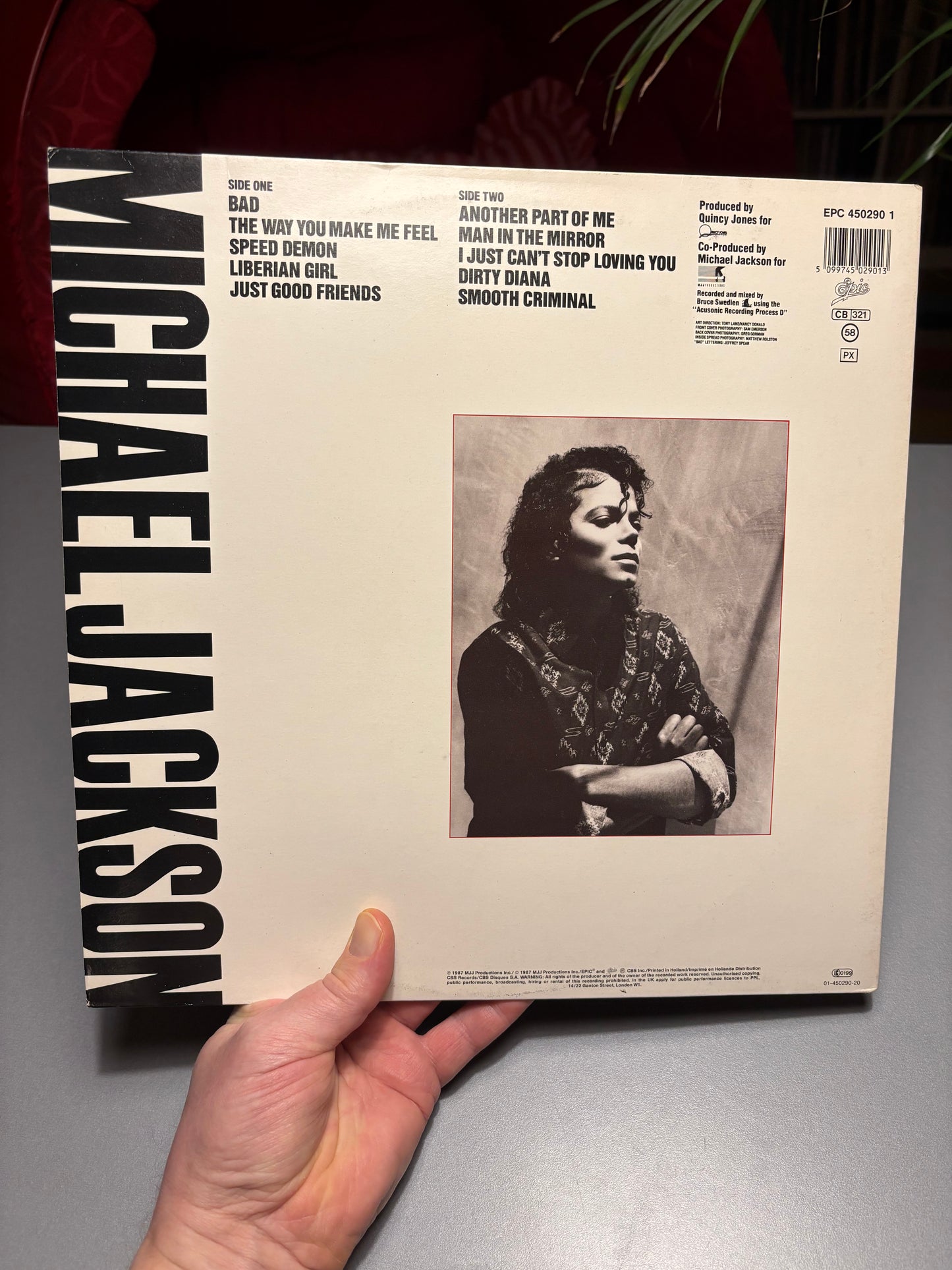 Michael Jackson: Bad, LP, gatefold, Epic, Europe 1987