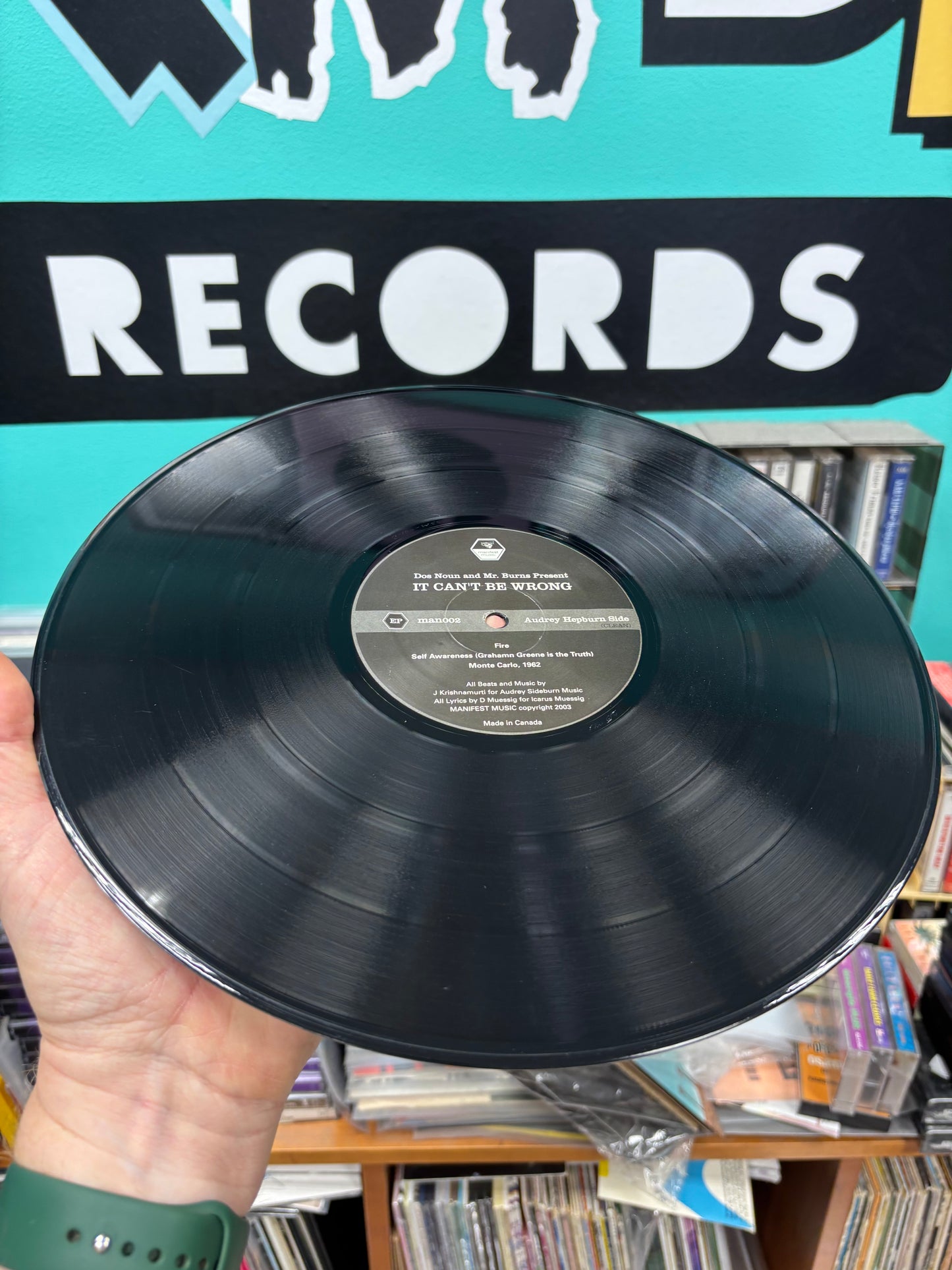 Dos Noun & Mr. Burns: It Can’t Be Wrong, 12inch, Only pressing, Manifest Music, US 2003