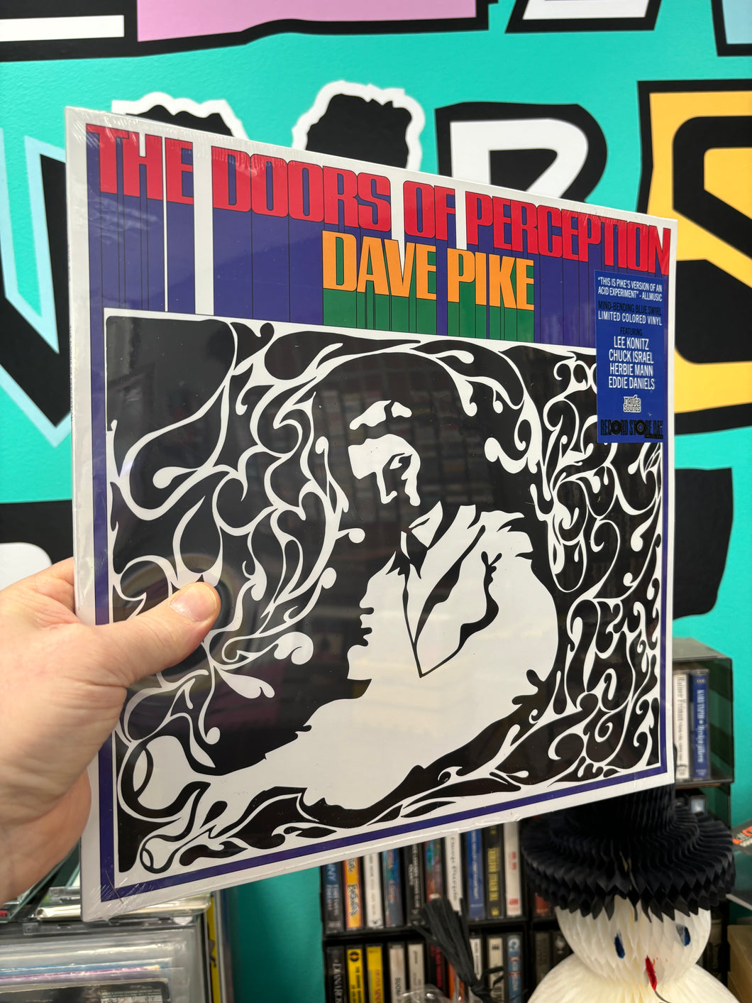 SUPERALE‼️‼️‼️ Dave Pike: The Doors Of Perception, Mind-Bending Blue Swirl LP