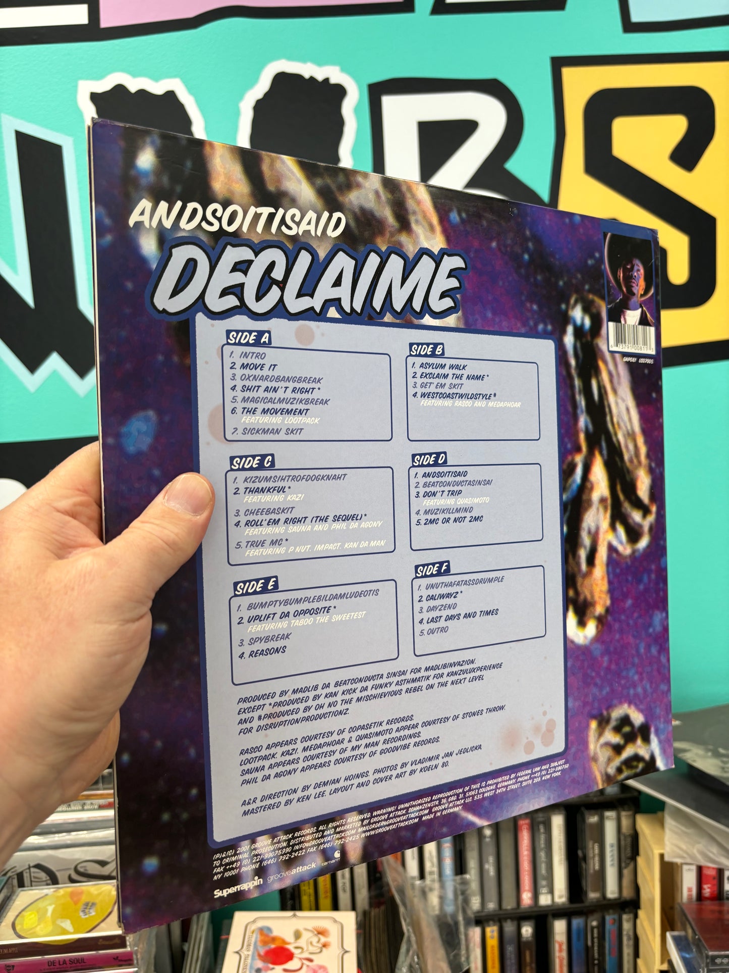 Declaime: Andsoitisaid(Come Take A Walk Through The Mind Of…), 3LP, gatefold, 1st pressing Europe, Groove Attack Productions, Superrappin, Germany 2001