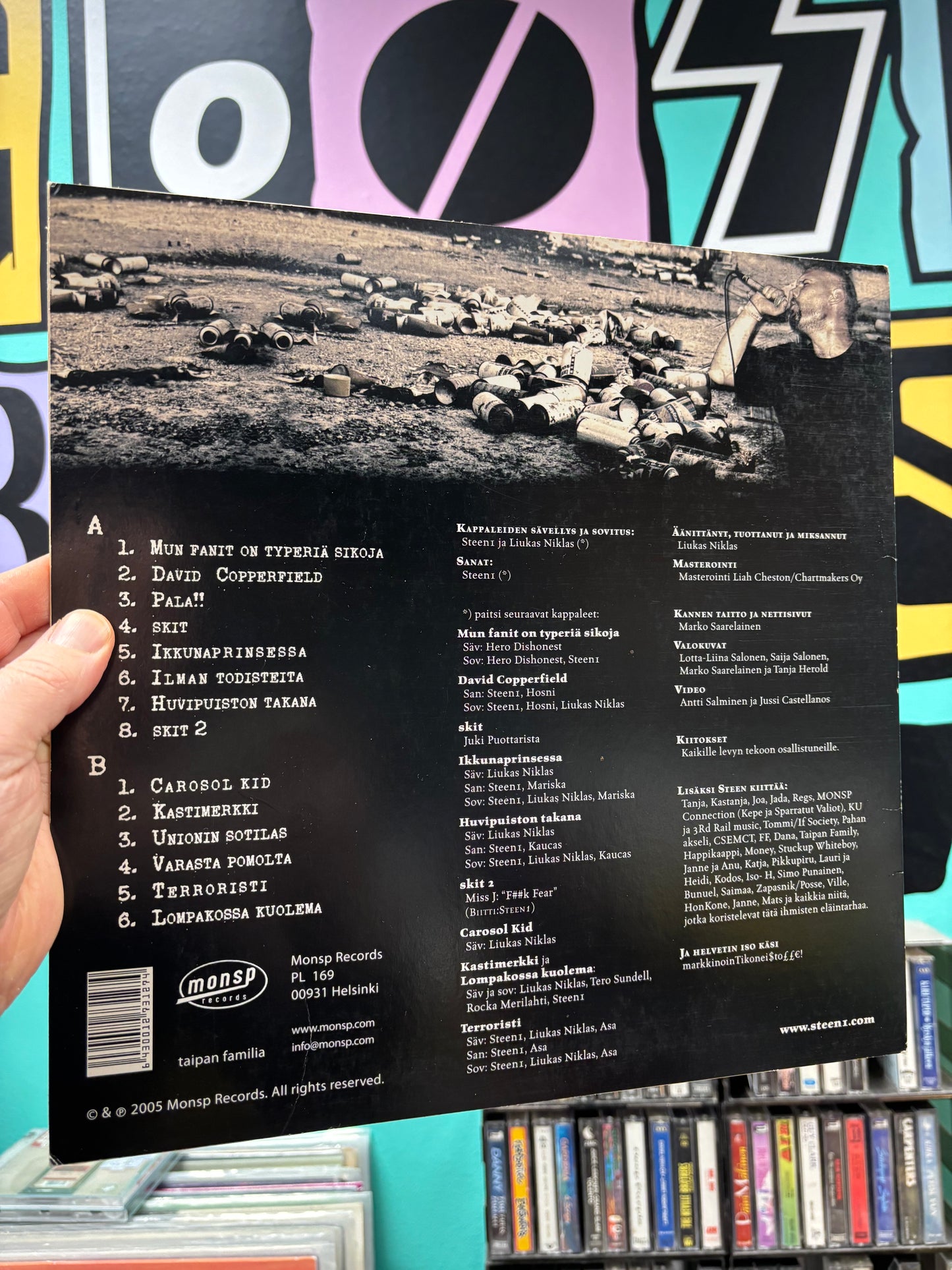 Steen1: Varasta Pomolta, LP, 1st pressing, Only official vinyl pressing, Monsp Records, Finland 2005