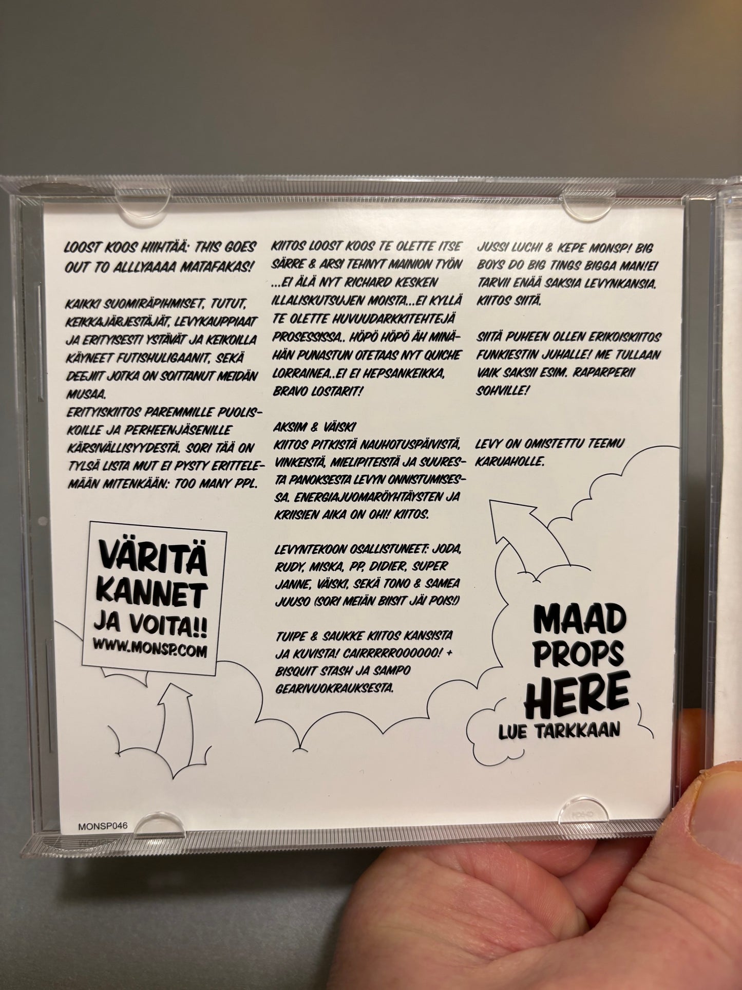 Loost Koos: Peruna & Timantti, CD, Only CD pressing, Monsp Records, Finland 2007