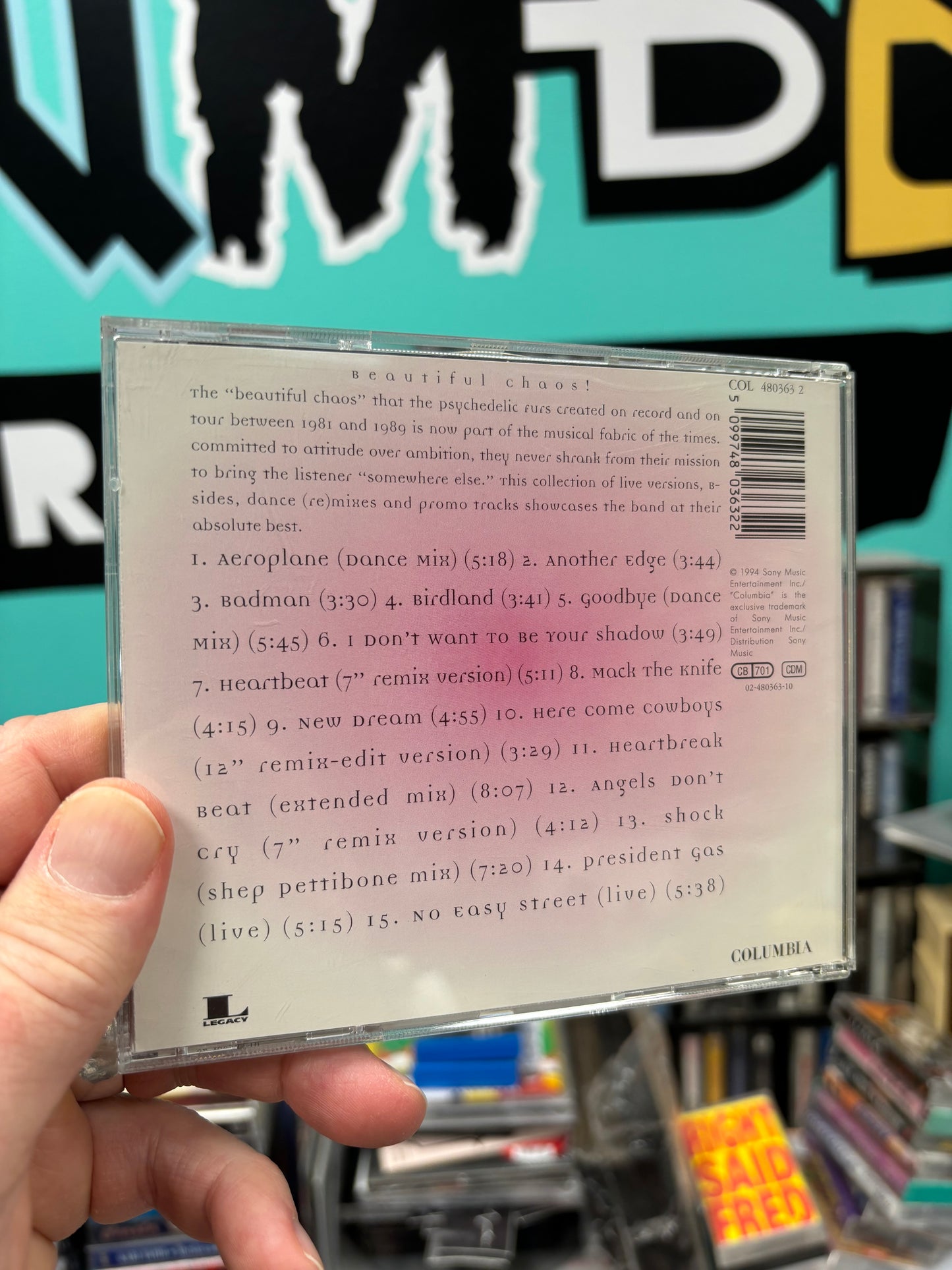 The Psychedelic Furs - Here Came The Psychedelic Furs: B-Sides & Lost Grooves, CD, Columbia, Legacy, UK & Europe 1994