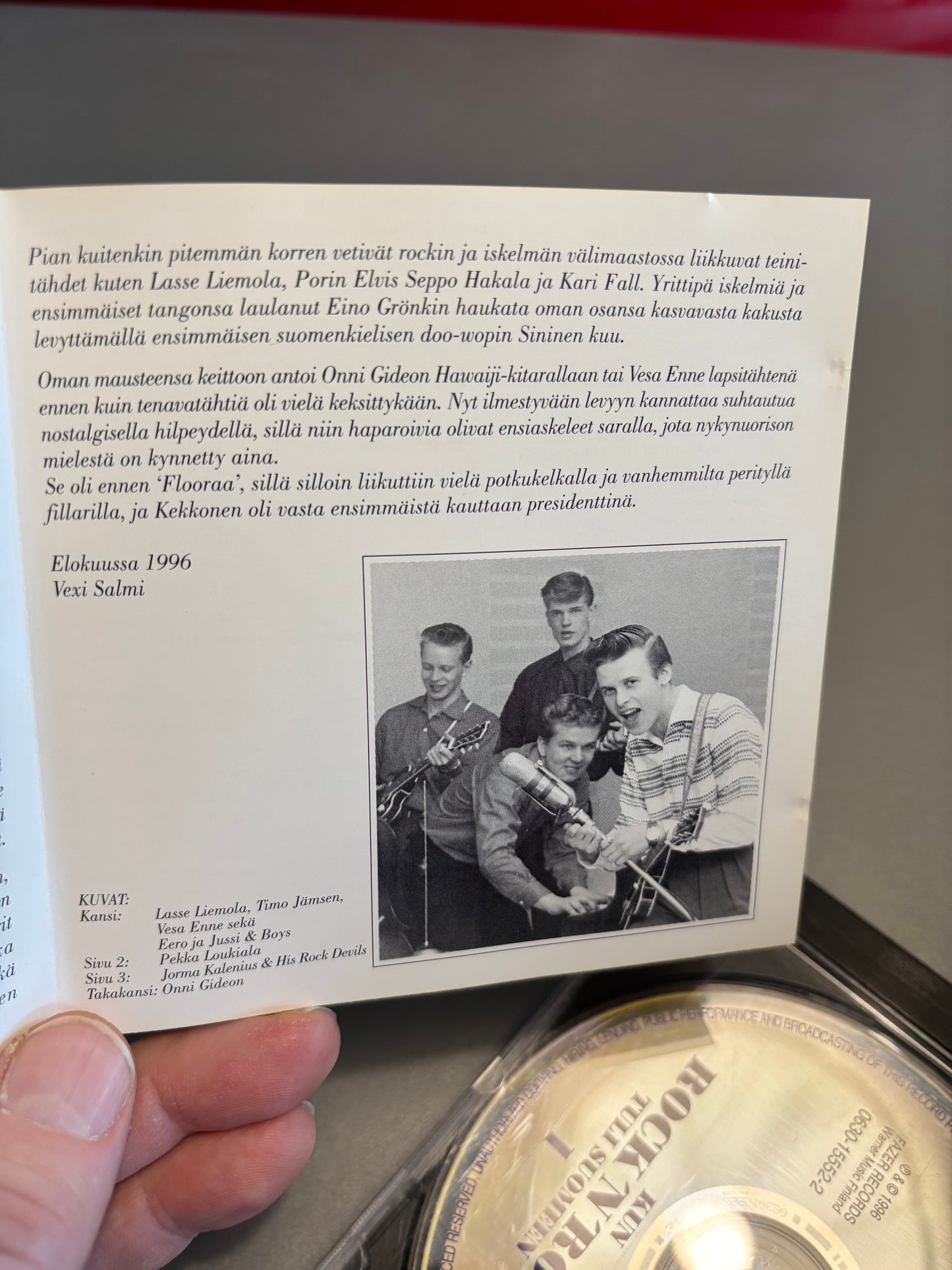 Kun Rock ’N’ Roll Tuli Suomeen 1 - Anna Pois, CD, Only pressing, Fazer Records, Finland 1996