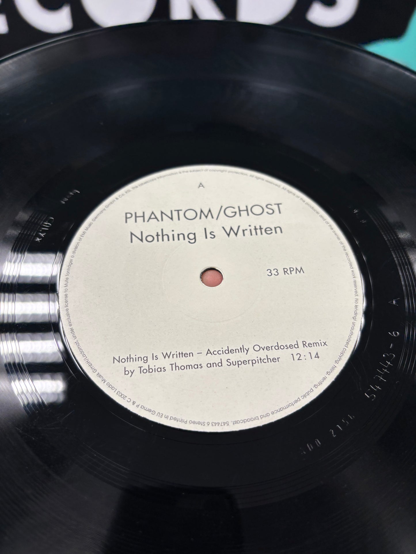 Phantom/Ghost: Nothing is Written, 12inch, Only official vinyl pressing, Ladomat 2000, Germany 2003