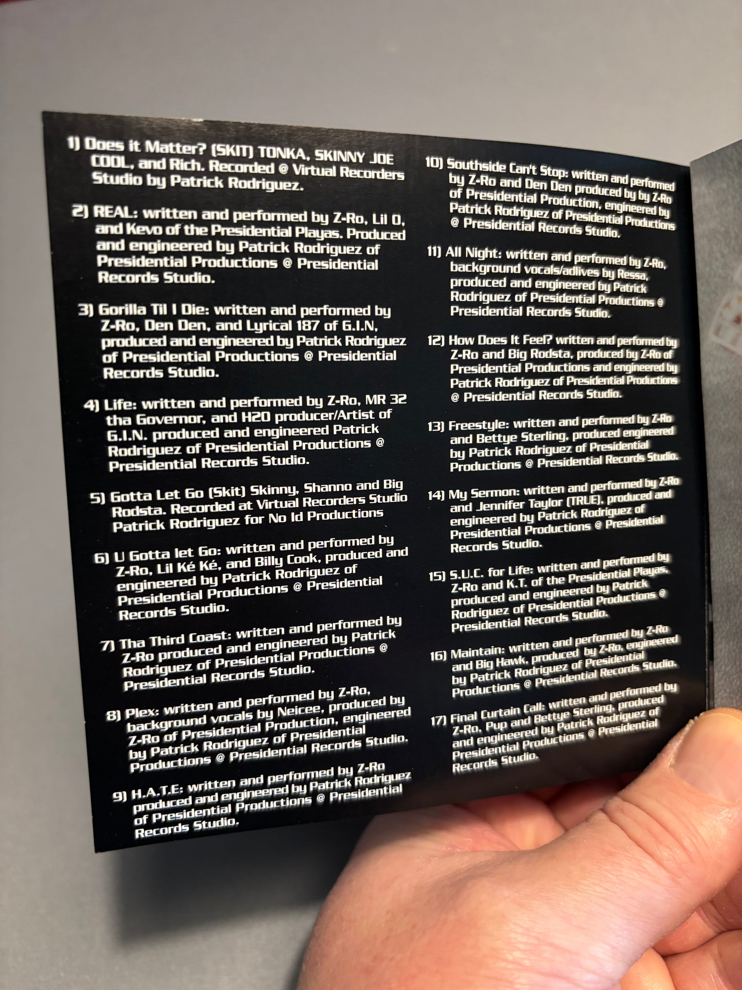 Z-Ro: Screwed Up Click Representa, CD, 1st pressing, Presidential Records, US 2002