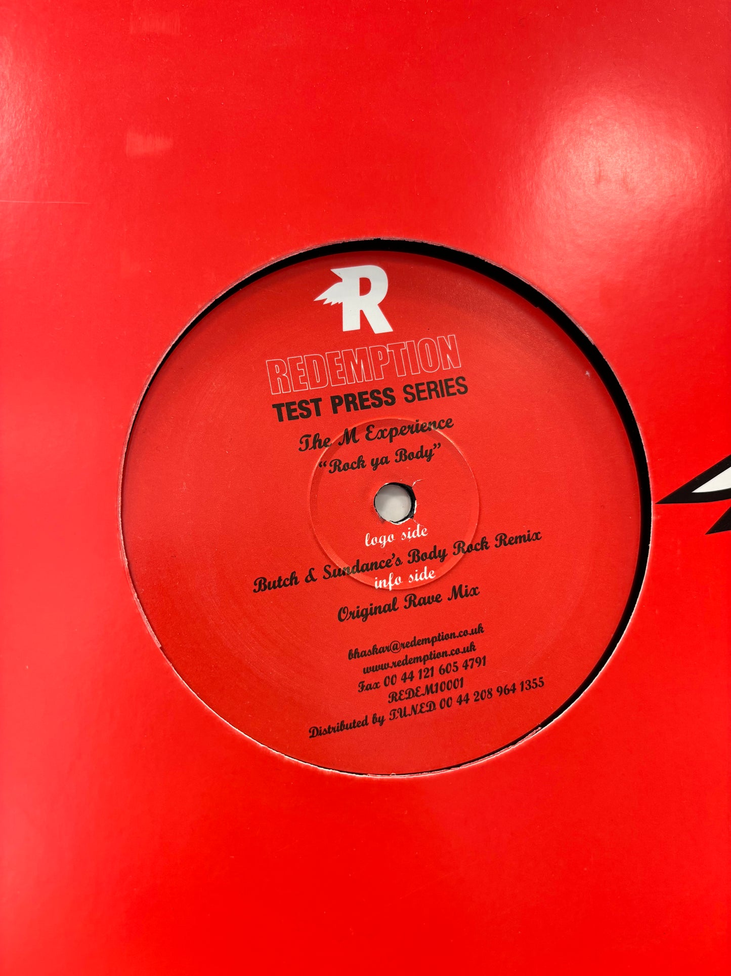 The M. Experience: Rock Ya Body, 12inch, Only official pressing, Test Press Series, Limited Edition, Redemption, UK 2001