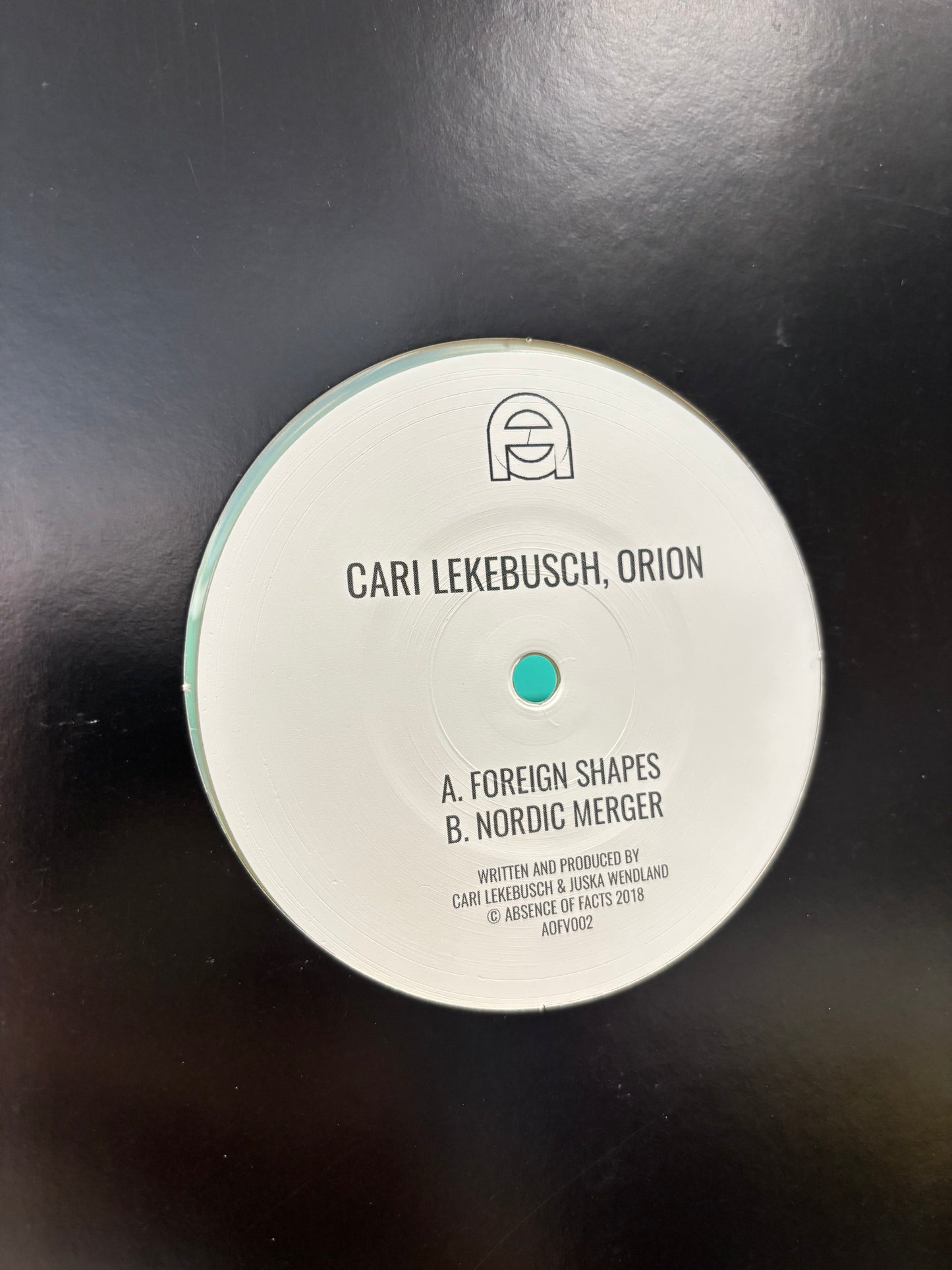 Cari Lekebush & Orion: Foreign Shapes, 12inch, Only pressing, Limited Edition, Transparent, Absence Of Facts, Finland 2018