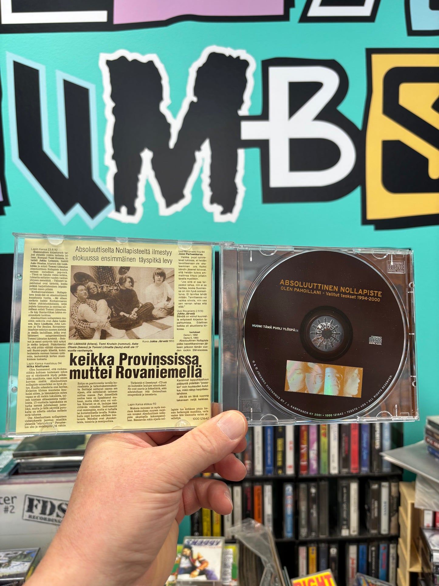 Absoluuttinen Nollapiste - Olen Pahoillani - Valitut Teokset 1994-2000, CD, Only pressing, Compilation, Johanna Kustannus, Finland 2001