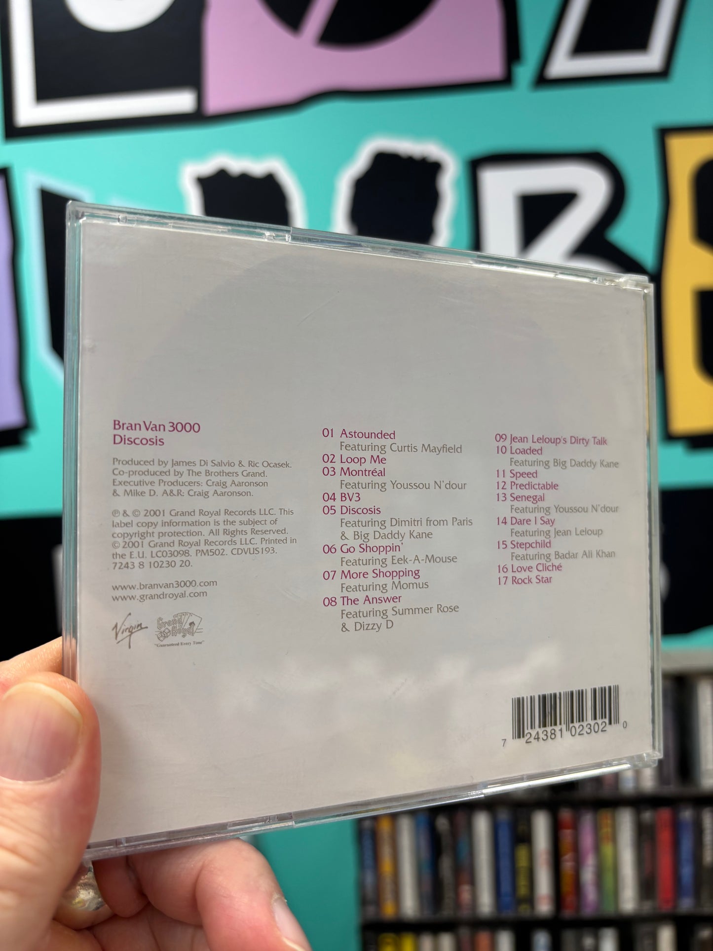 Bran Van 3000: Discosis, CD, Virgin, Grand Royal, Europe 2001