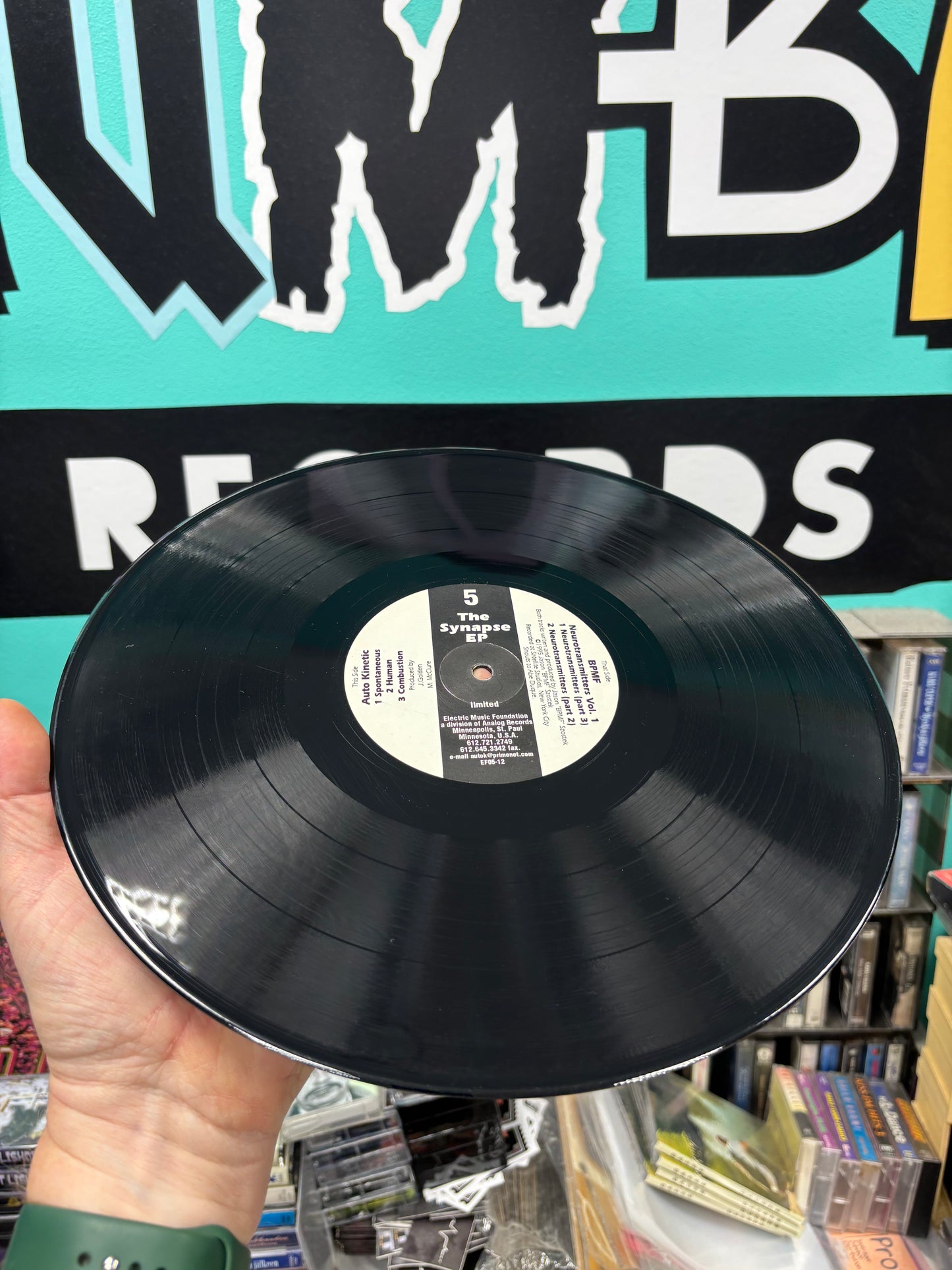 Auto Kinetic/BPMF: The Synapse EP, 12inch, Only pressing, Electric Music Foundation, US 1995