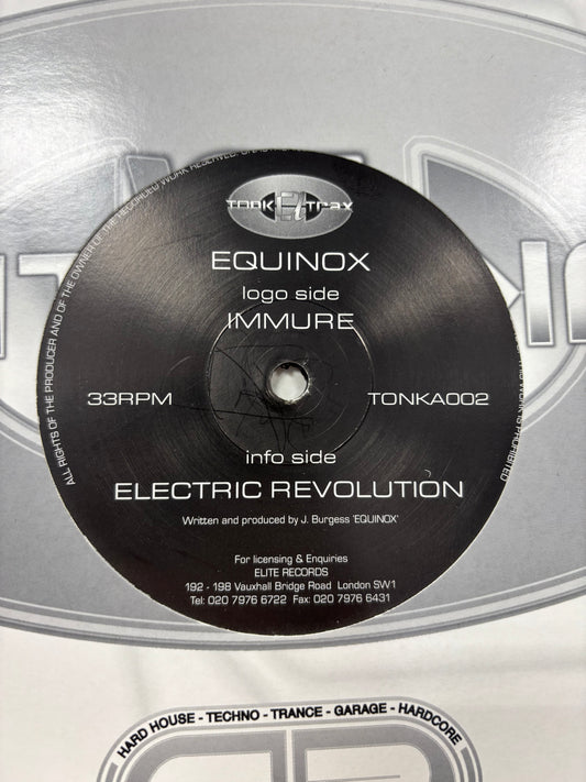 Equinox: Immure/Electric Revolution, 12inch, Only pressing, Tonka Trax, UK 2001