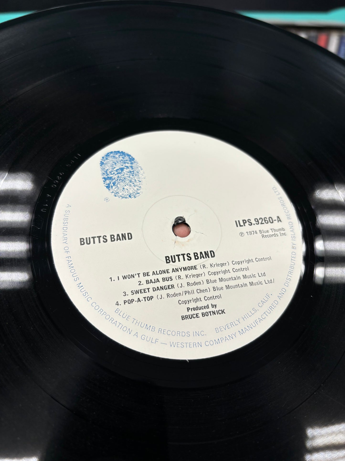 Butts Band: Butts Band, LP, reissue, Blue Thumb Records, UK 1974