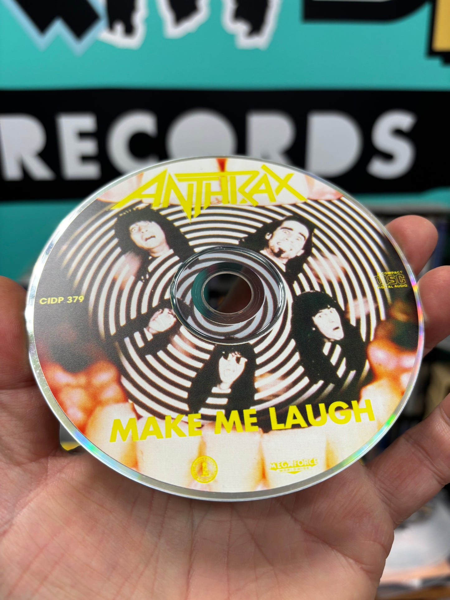 Anthrax: Make Me Laugh, CD, Single, Triangular card sleeve, Island Records, Megaforce Worldwide, UK 1988