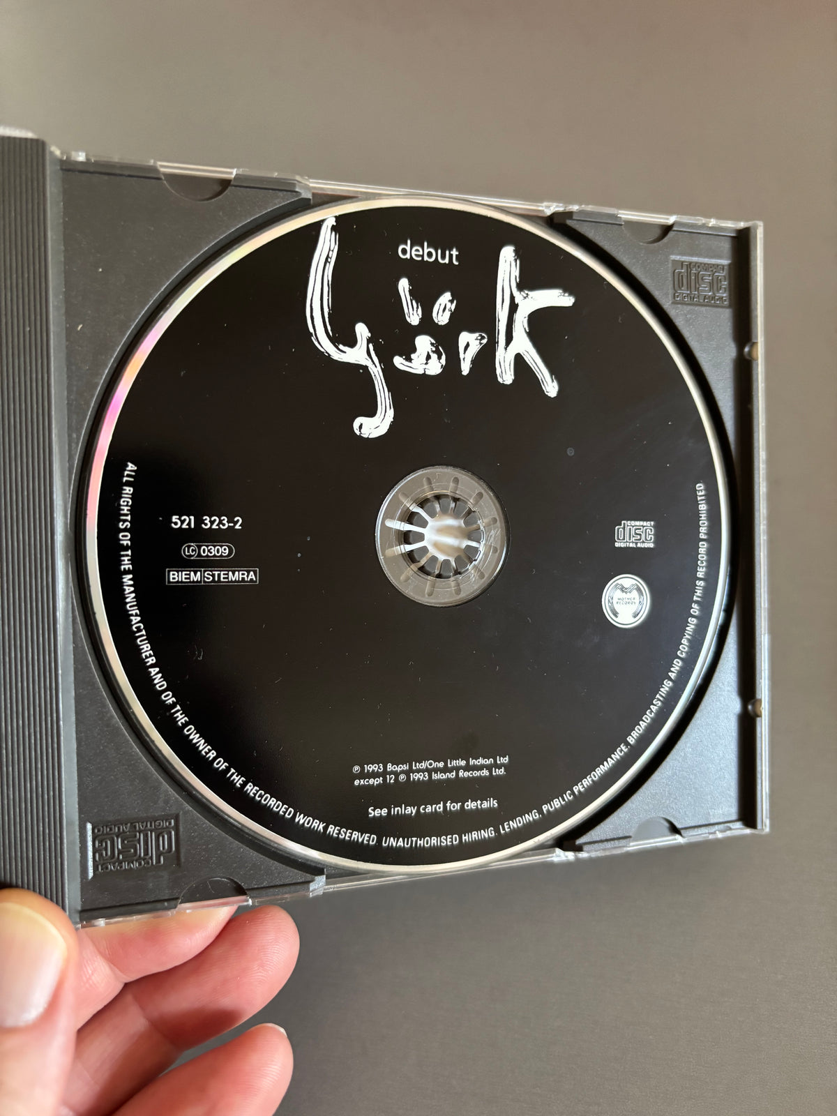 Björk: Debut, CD, reissue, Mother Records, Europe year?