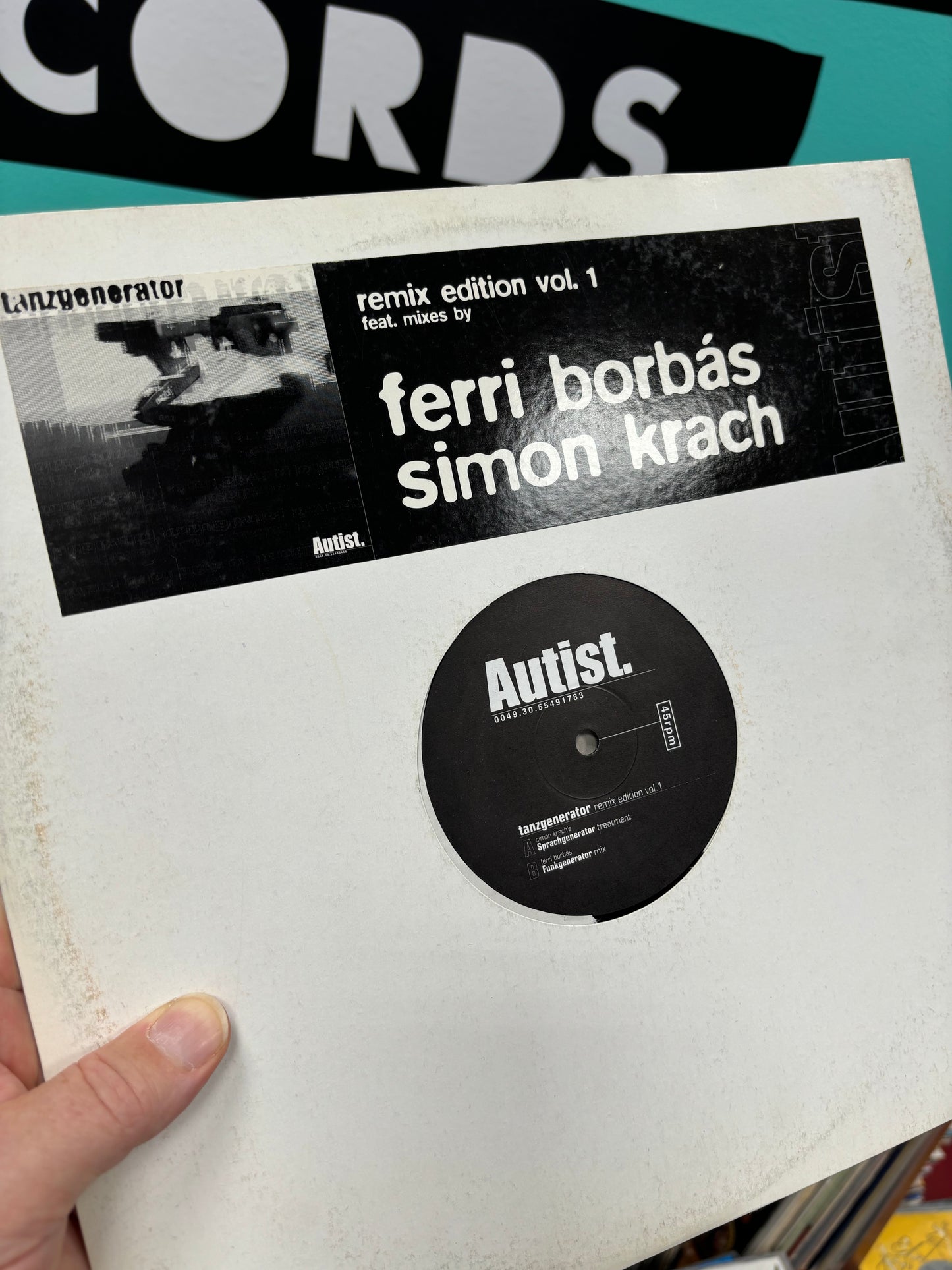 Ferri Borbás & Simon Krach: Tanzgenerator Remix Edition Vol. 1, 12inch, Only pressing, Autist, Germany 2002