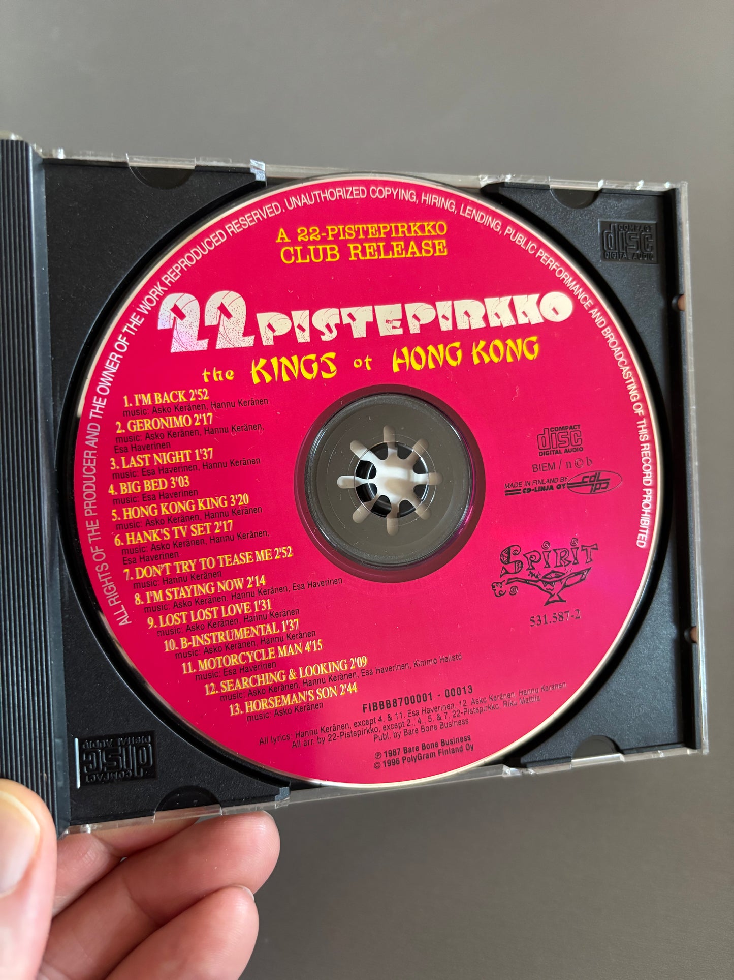 22 Pistepirkko: The Kings Of Hong Kong, CD, reissue, CD-Linja OY, Spirit, Finland 1996
