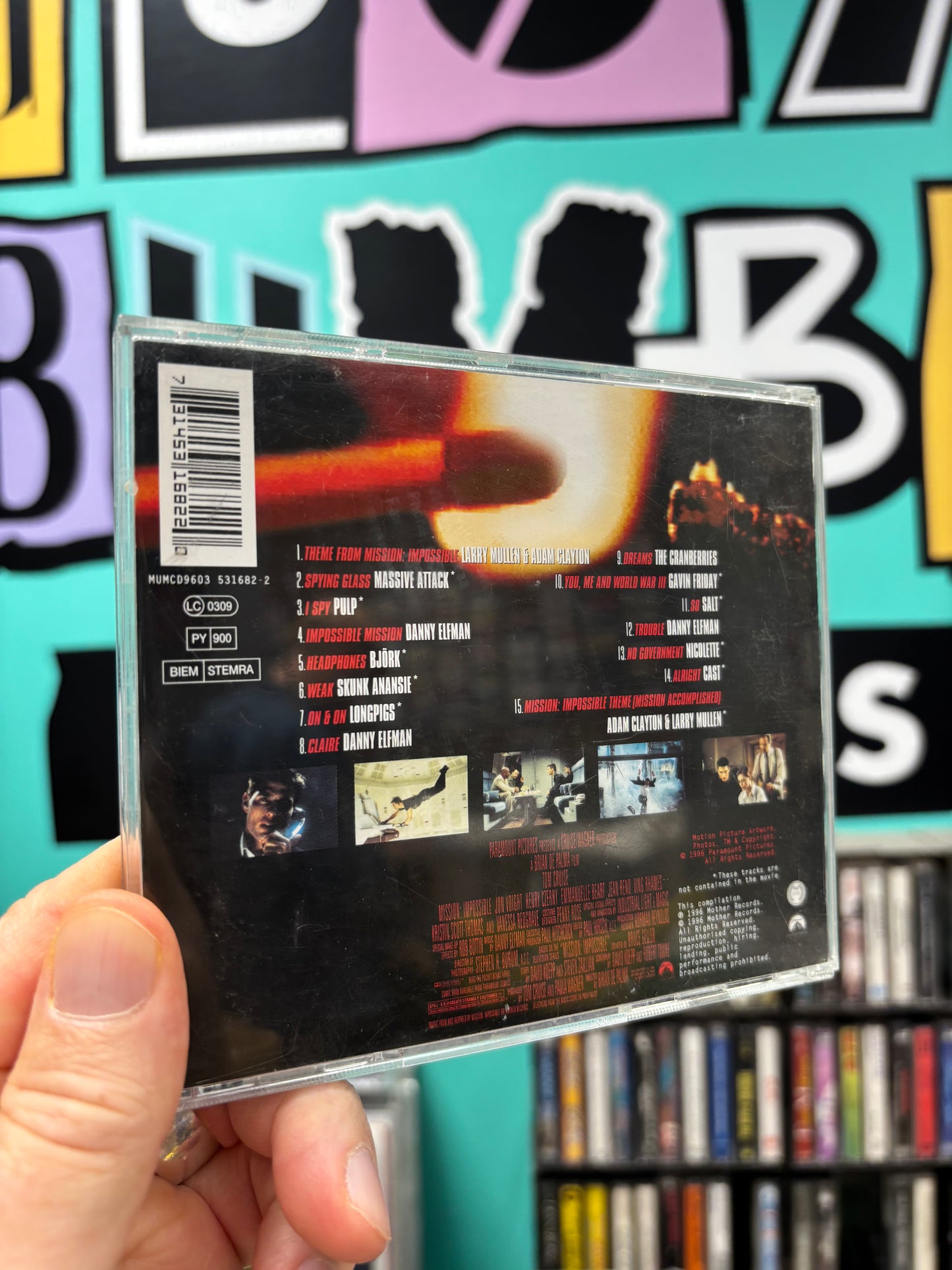 Music From And Inspired By The Motion Picture Mission: Impossible, CD, Mother Records, Europe 1996