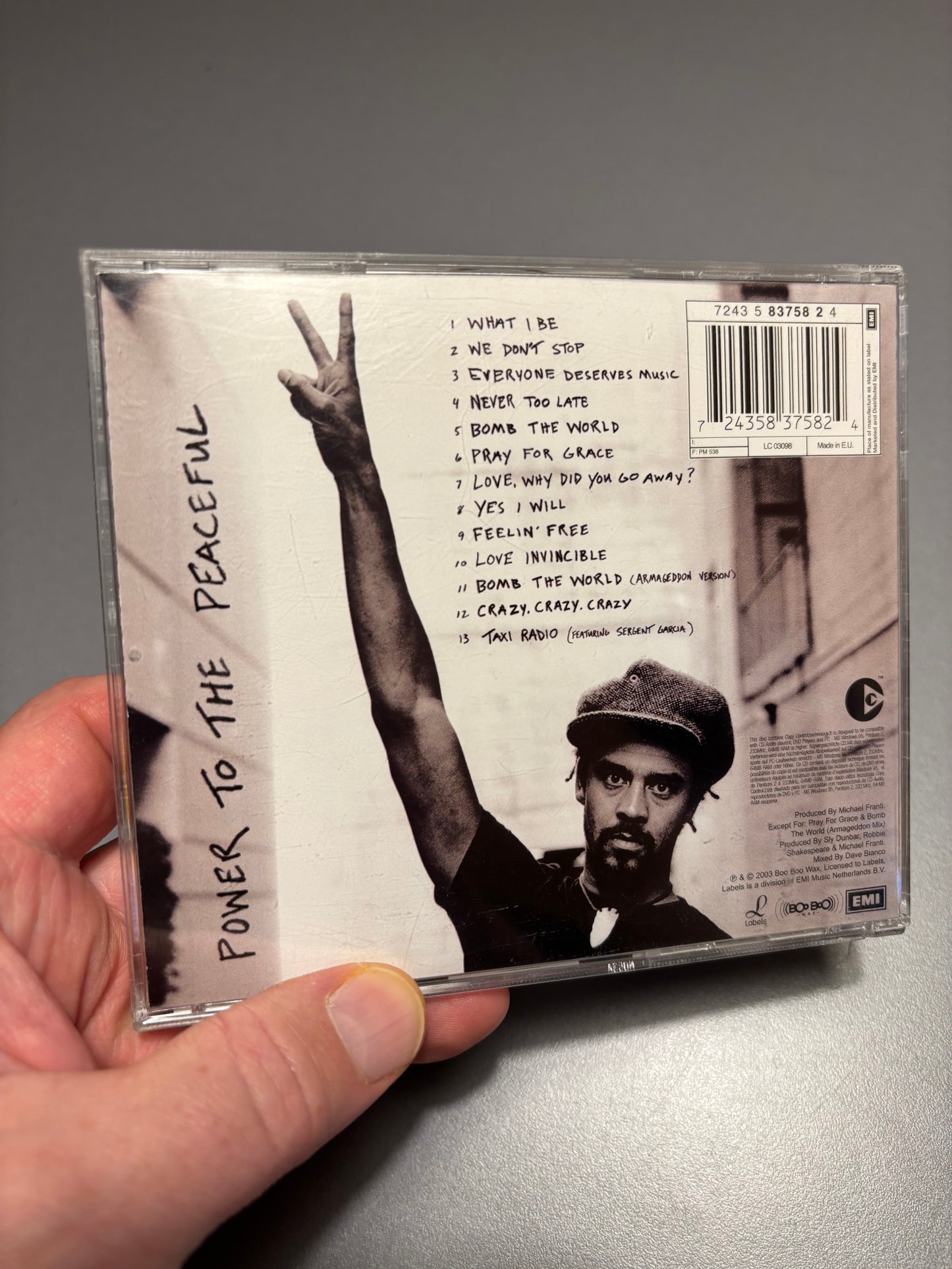 Michael Franti and Spearhead: Everyone Deserves Music, CD, Copy Protected, Labels, Boo Boo Wax, EMI, Europe 2003