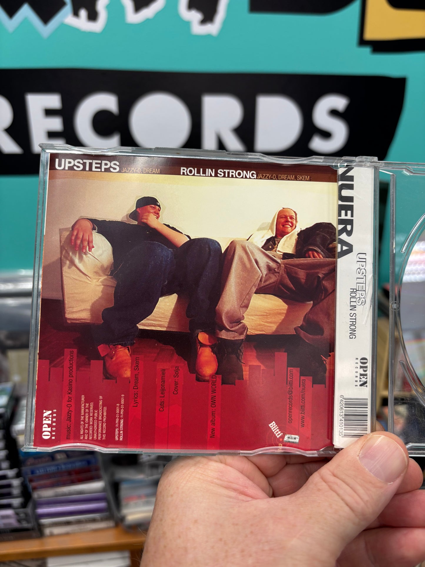 Nuera: Upsteps/Rollin Strong, CD single, Only pressing, Open Records, Finland 2001
