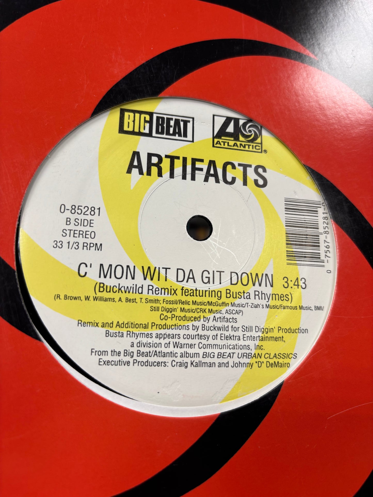 Artifacts: Wrong Side Of Da Tracks/C’mon Wit Da Git Down, 12inch, reissue, Big Beat, Atlantic, US 2002