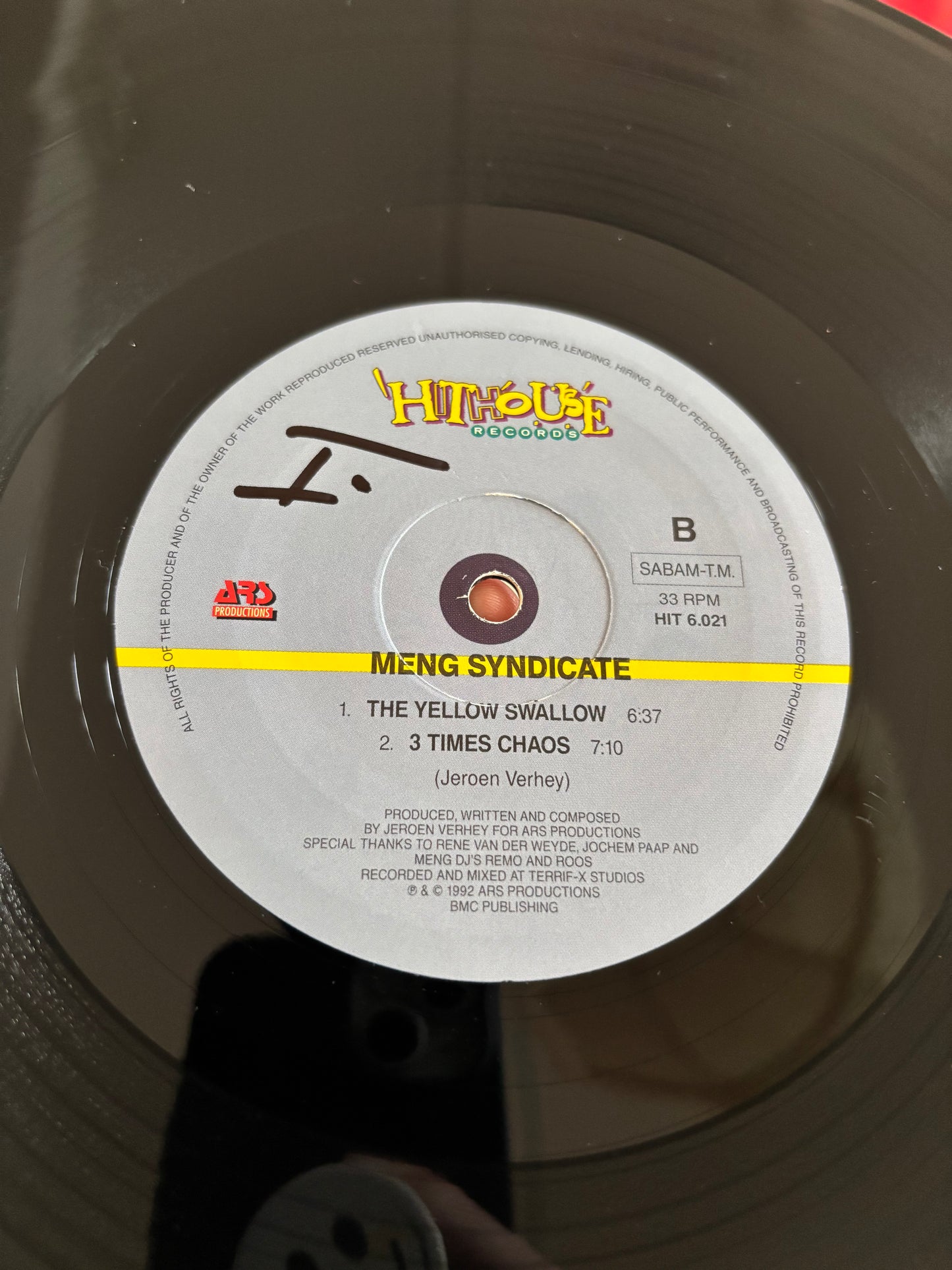 Meng Syndicate: Vol 2, 12inch, Only vinyl pressing, Hithouse Records, Belgium 1992